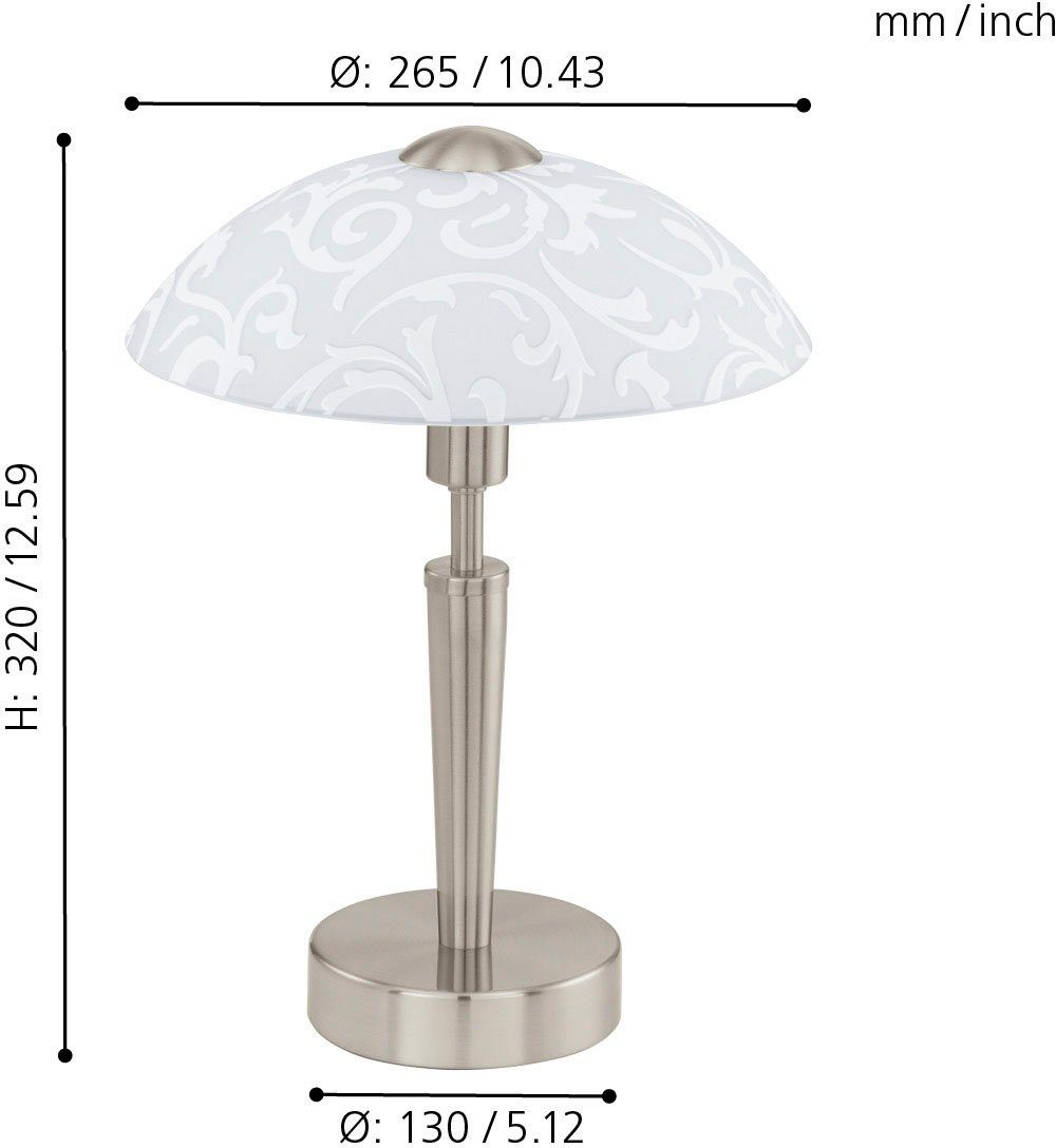 EGLO Tafellamp SOLO Tafellamp, staal en glas, E14, IP20, bureaulamp, lamp