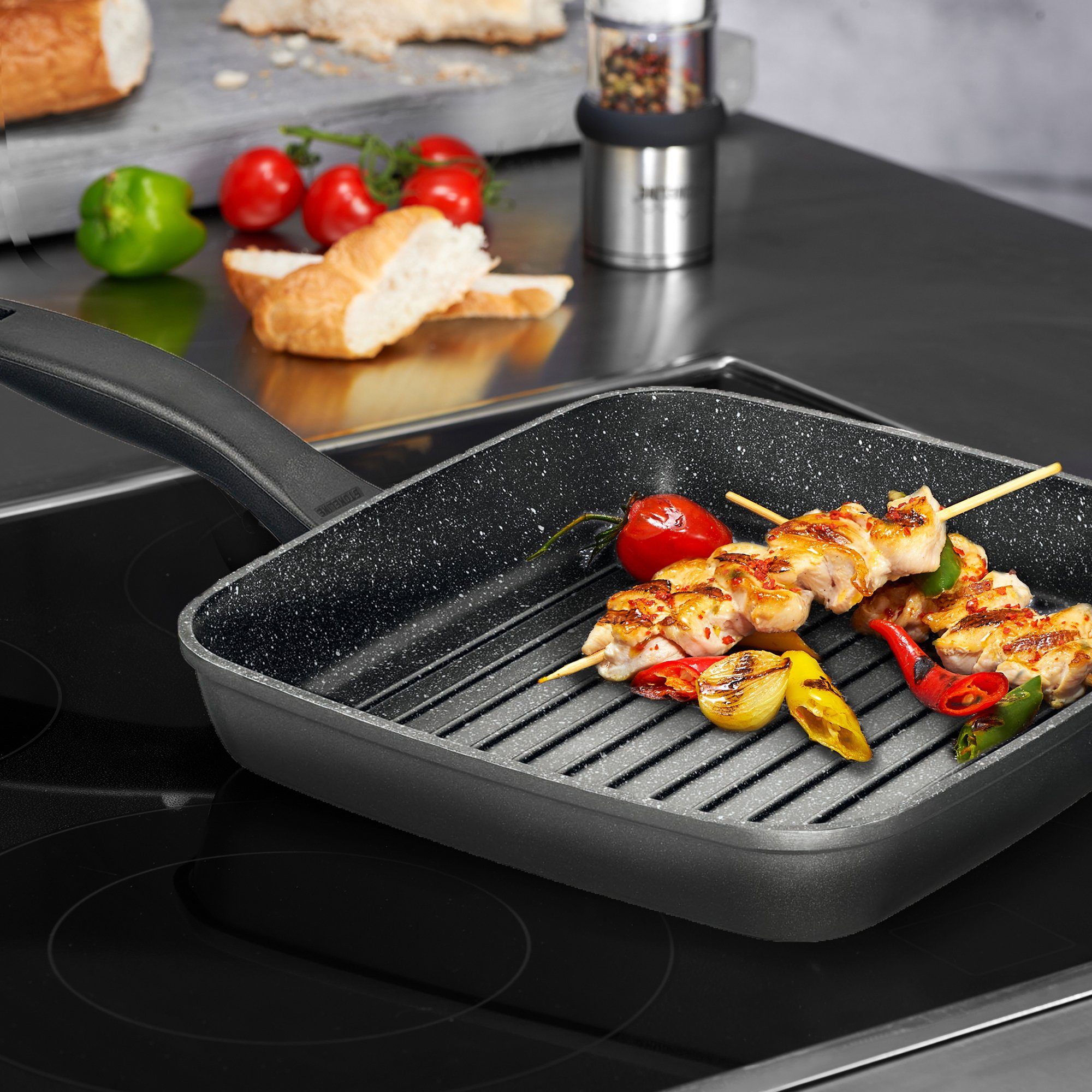 STONELINE Grillpan 26x26 cm, inductie