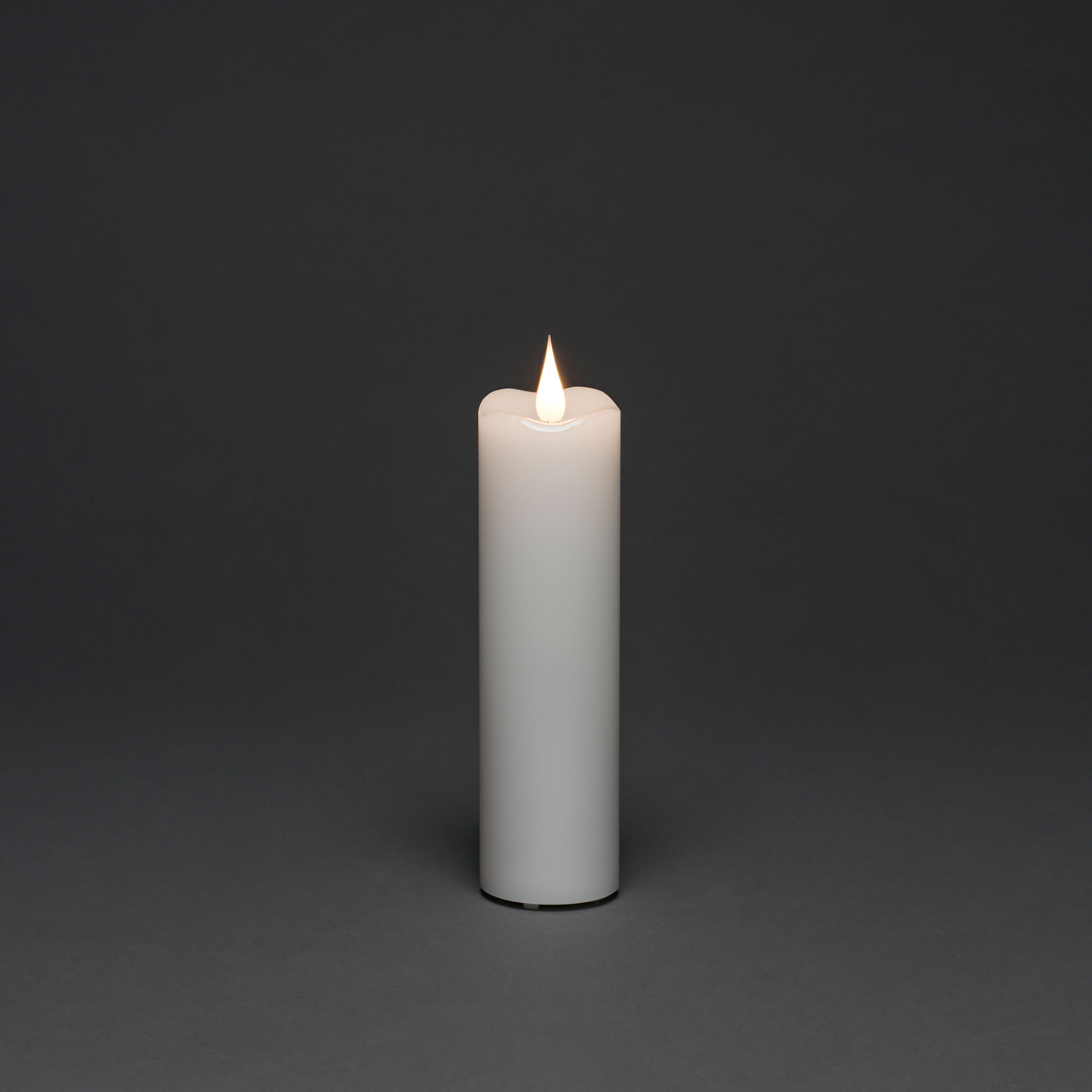 KONSTSMIDE Led-kaars Kerst versiering Led-kaars van echte was, wit (1-delig)