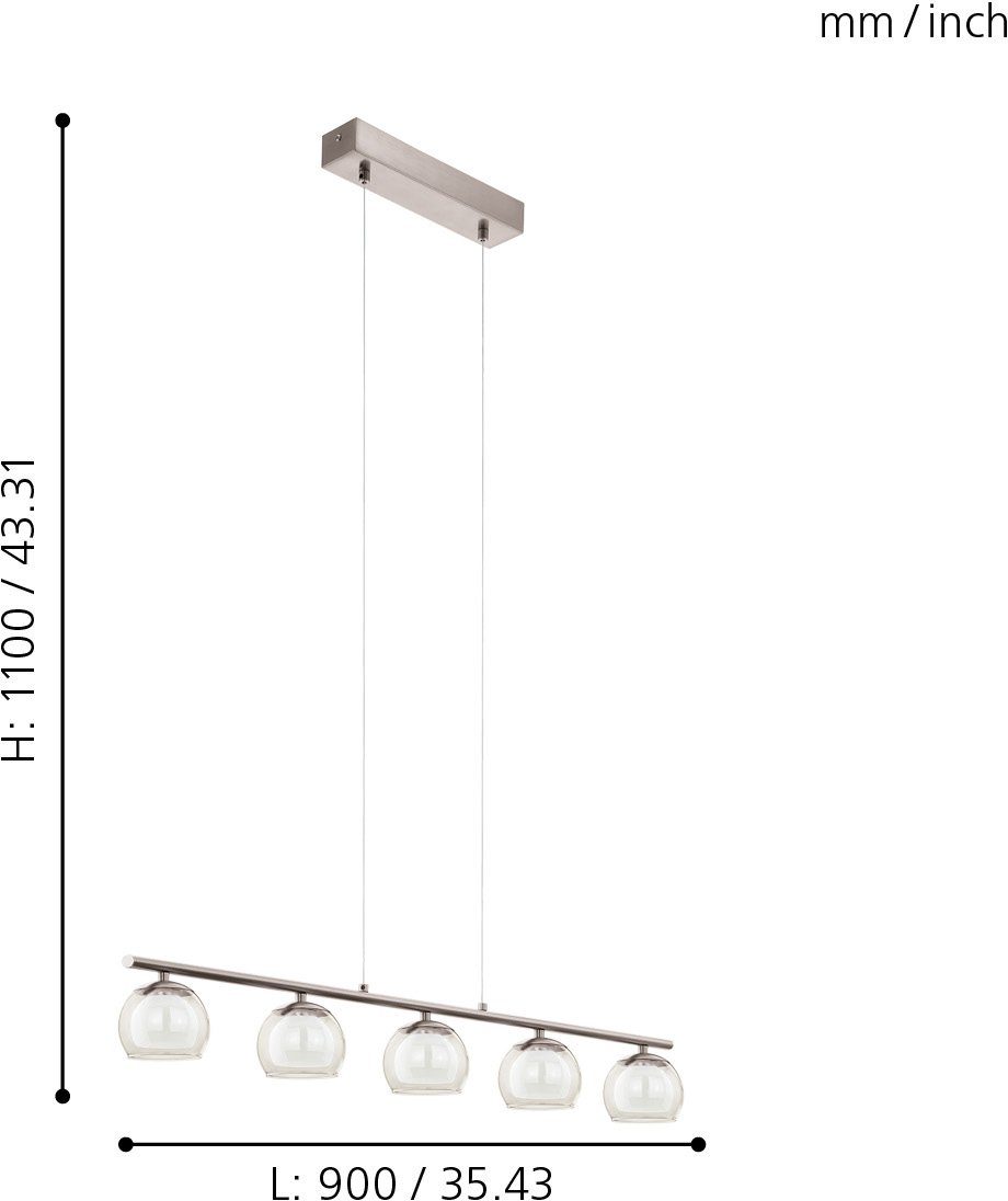 EGLO Hanglamp ASCOLESE Led verwisselbaar