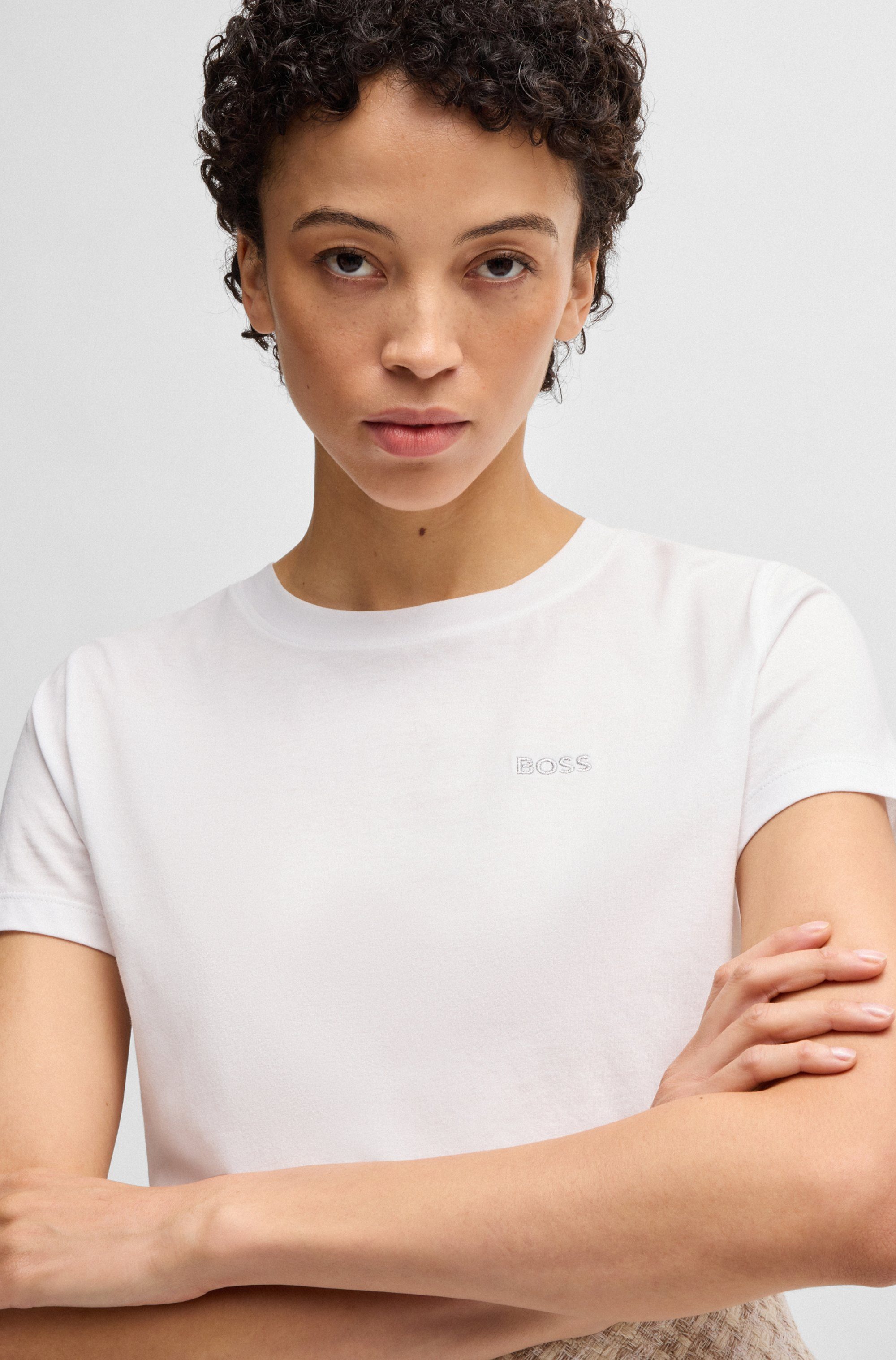 Boss Orange T-shirt met geborduurd boss-logo