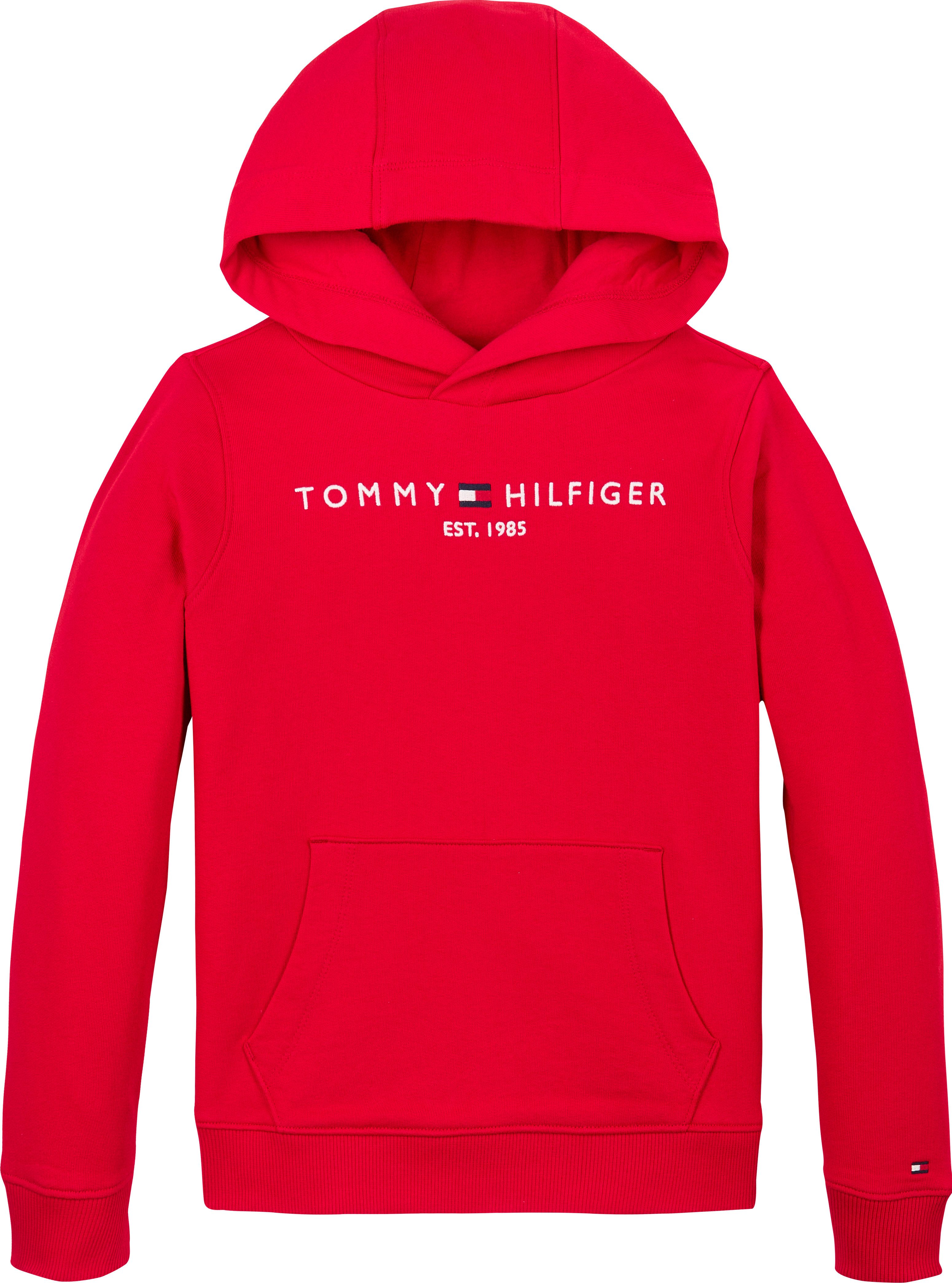 Tommy Hilfiger Hoodie U ESSENTIAL HOODIE met logo-borduurwerk en tekst