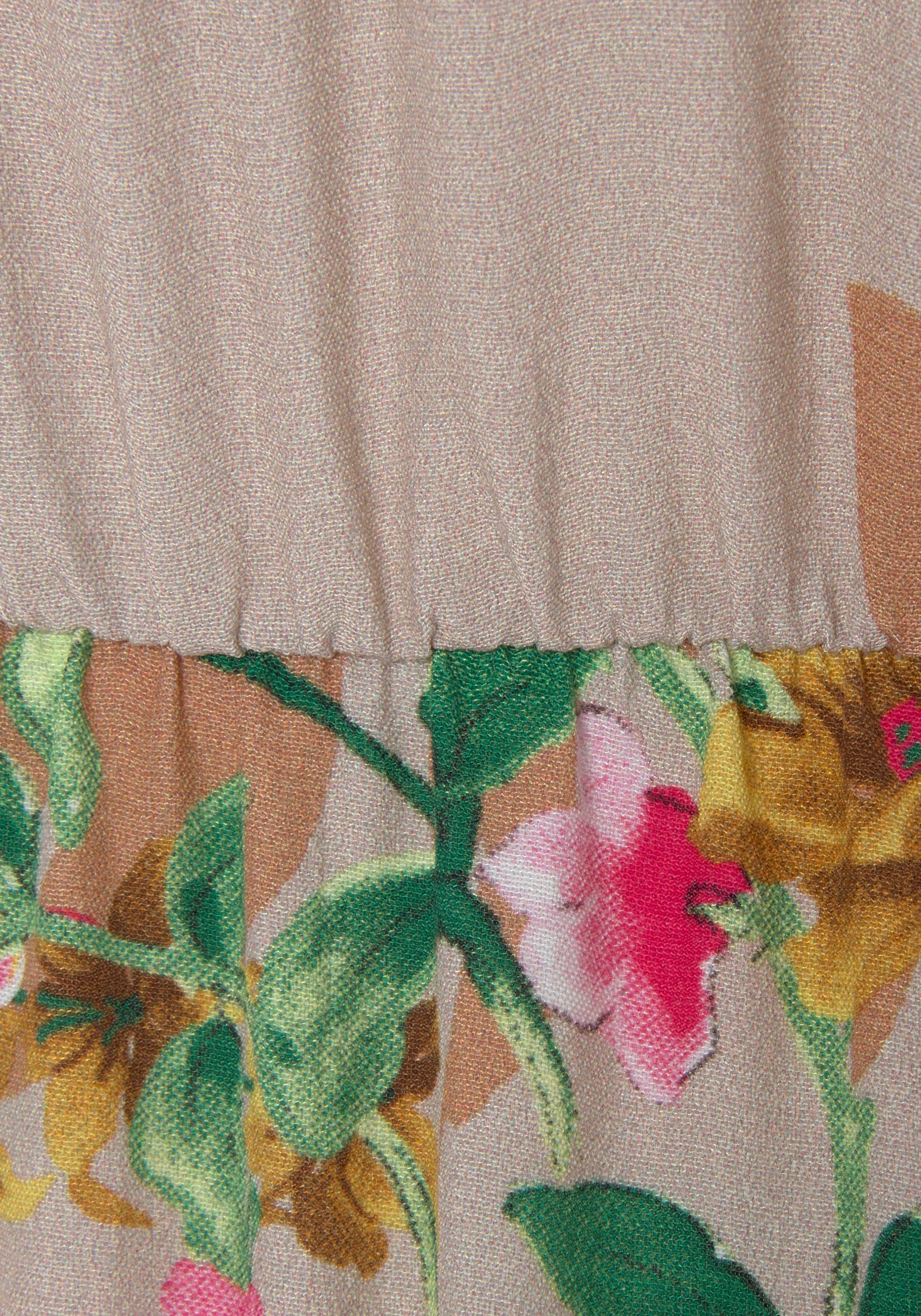 Lascana Maxi-jurk van geweven viscose in aloverprint, zomerjurk, strandjurk