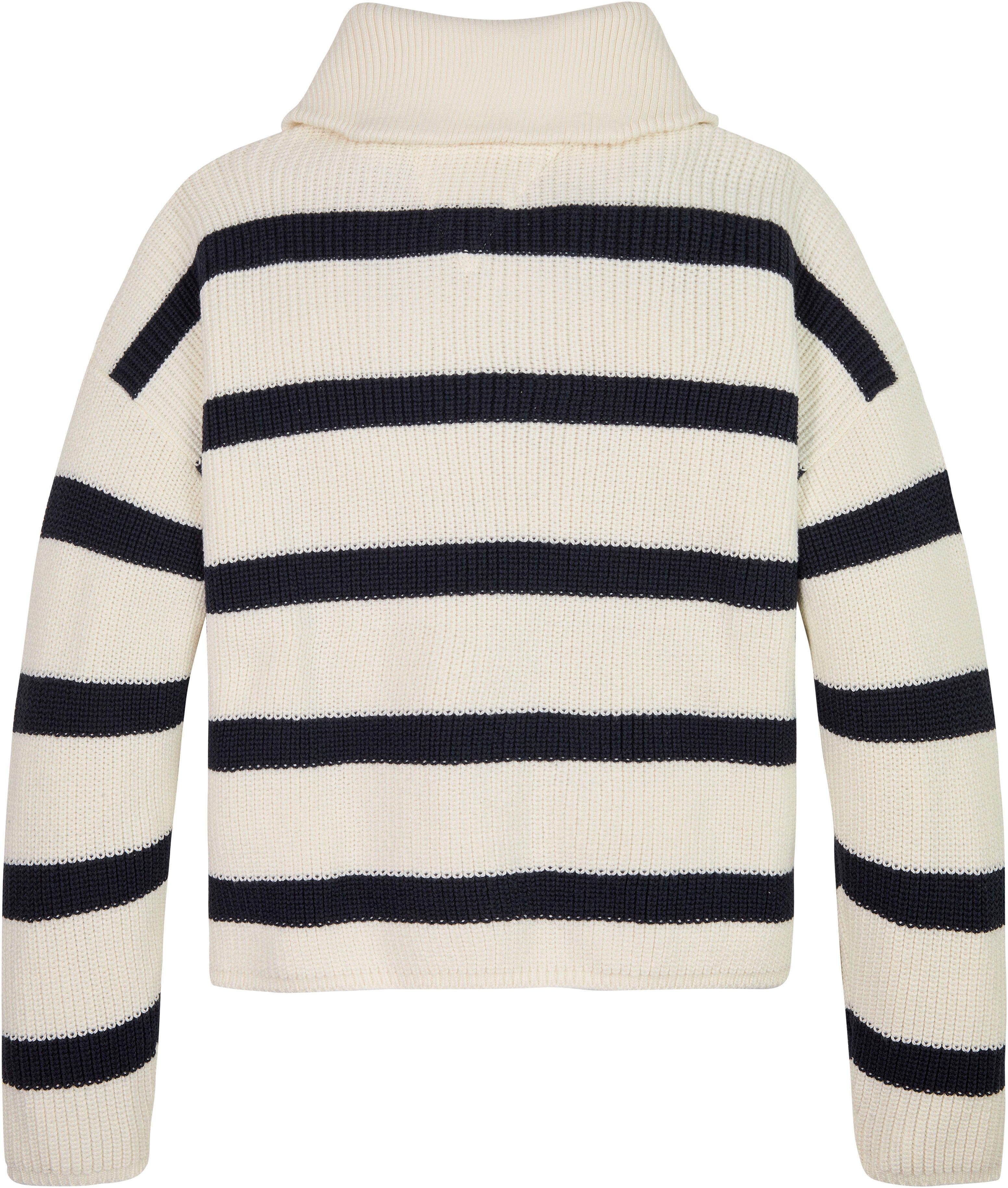 Tommy Hilfiger Schipperstrui STRIPE HALF ZIP SWEATER Kinderen tot 16 jaar met logo-opdruk