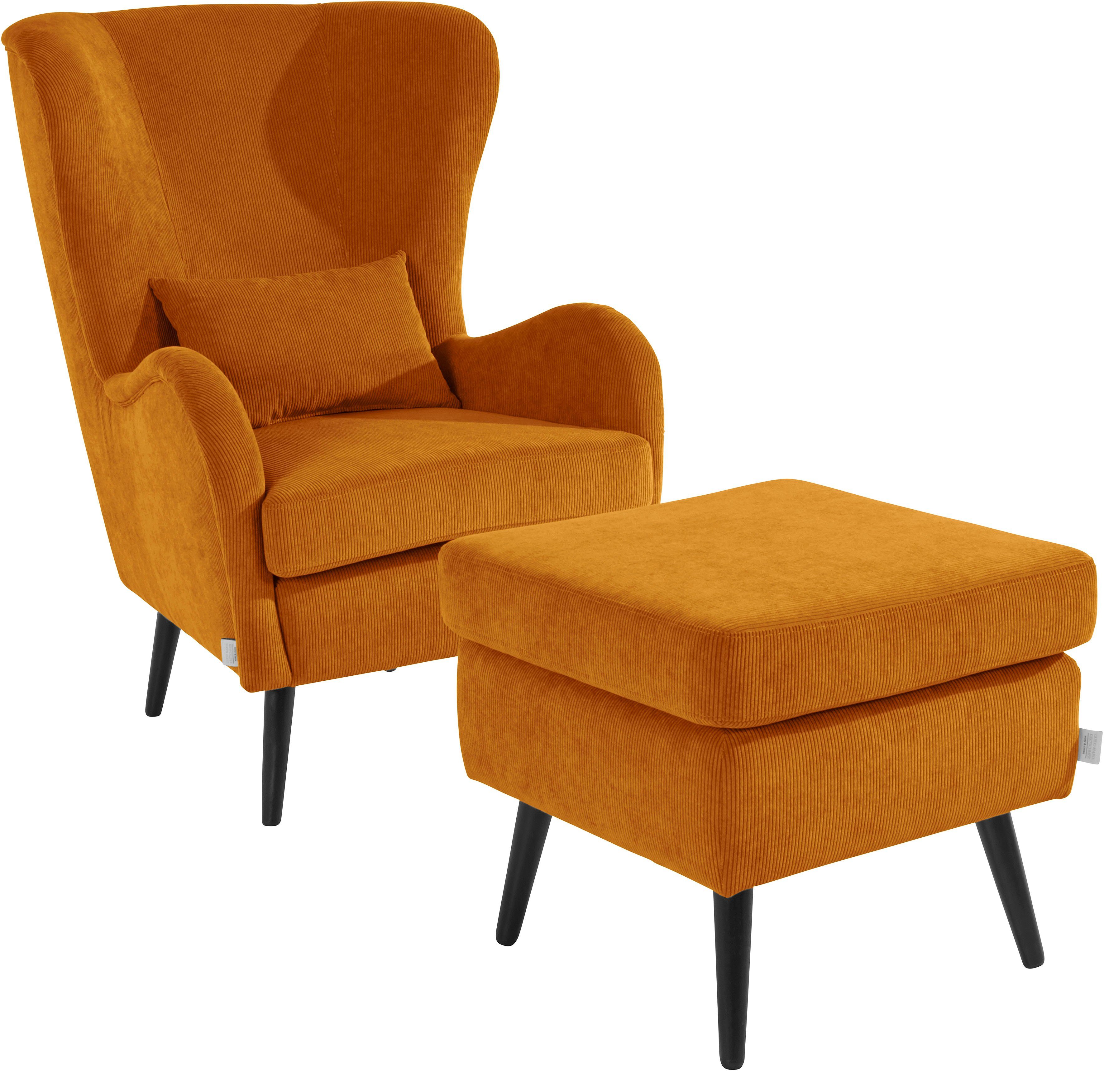 Guido Maria Kretschmer Home&Living Fauteuil Salla ook in imitatiebont en fijn corduroy, veel bekledingsopties, oorfauteuil (set)
