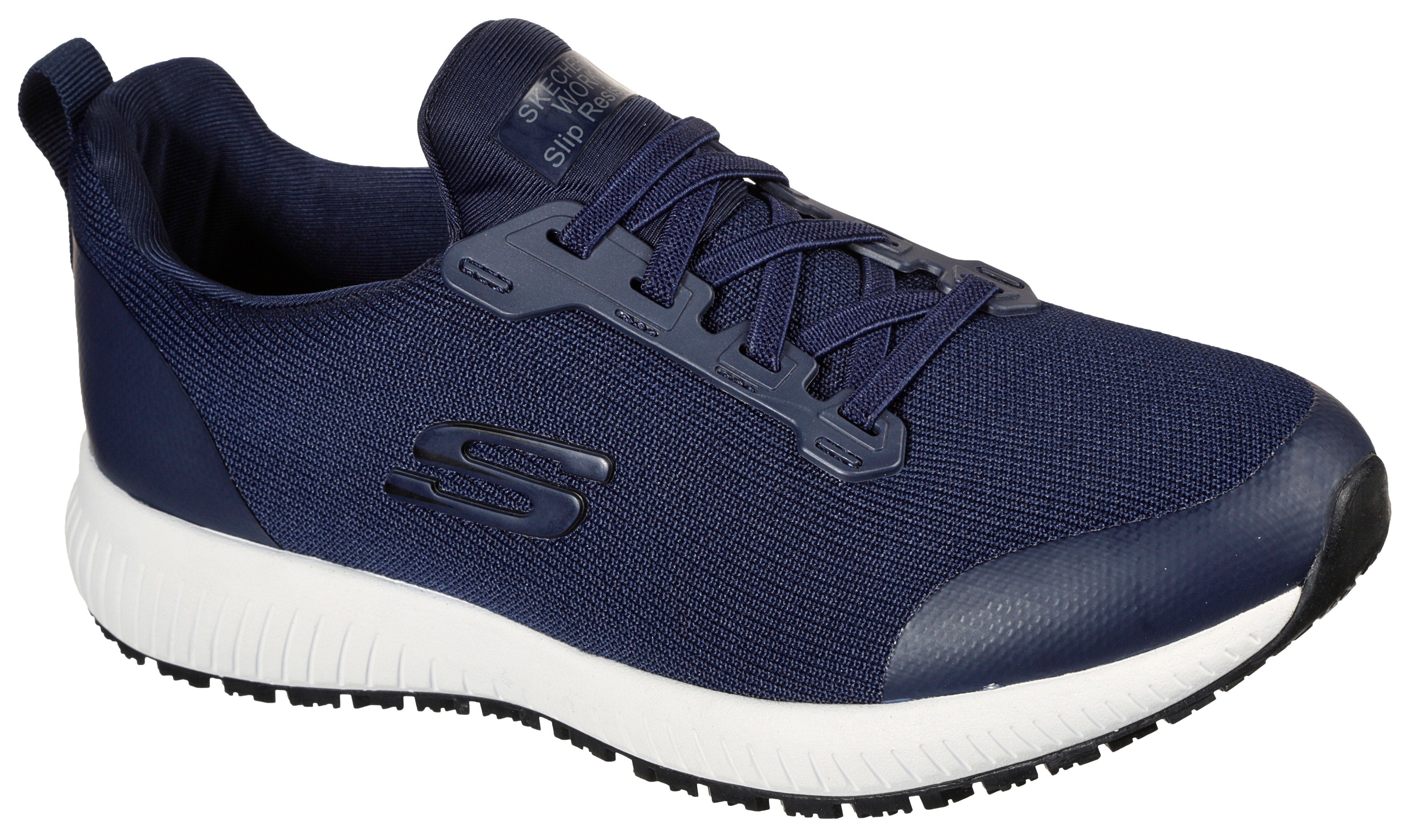 Skechers Werkschoenen SQUAD SR , sneakers voor horeca & zorg met gepolsterde schacht dames lage sneakers maat 35 EU blauw