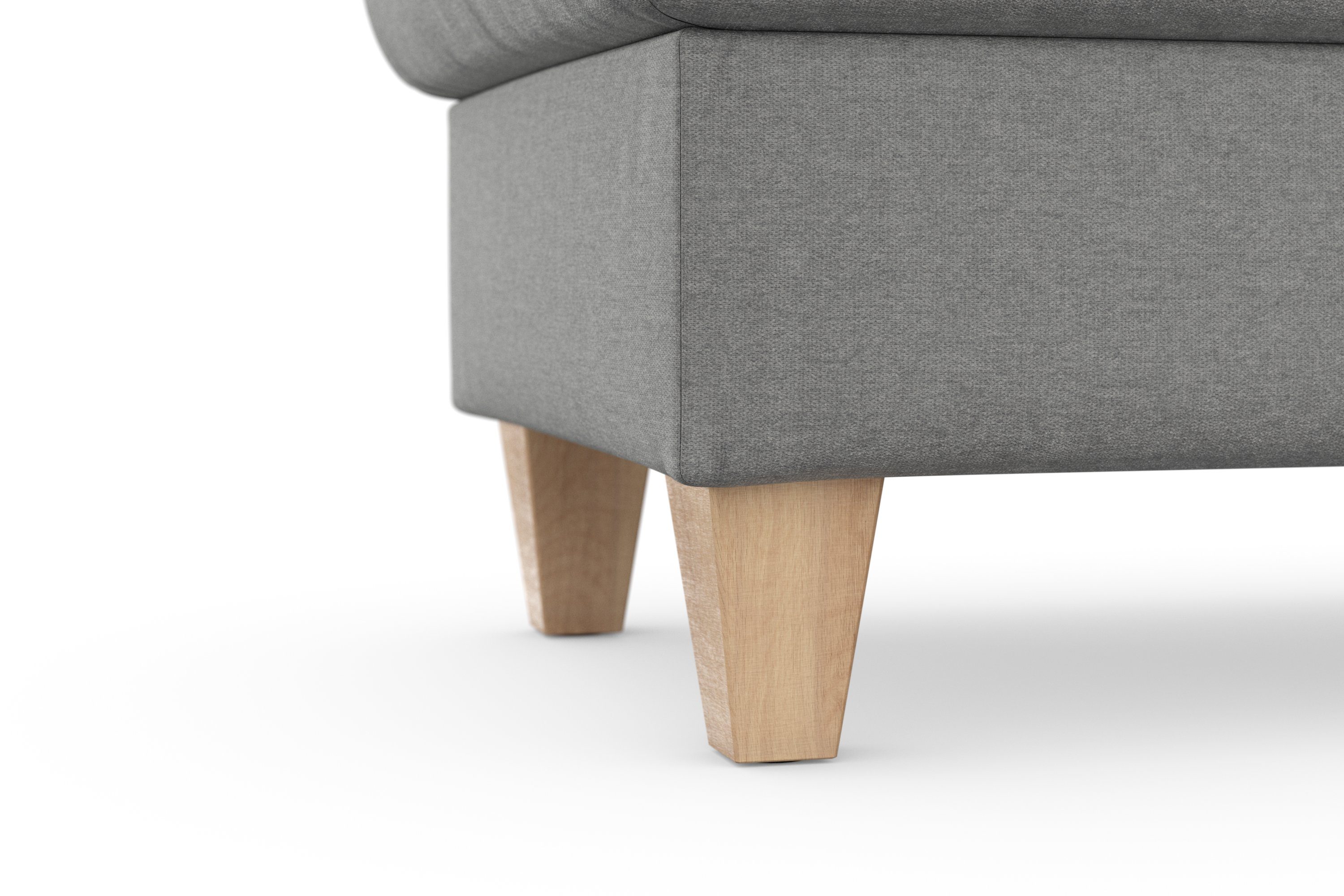 sit&more Hocker met bergruimte Farö met bergruimte en binnenvering en naturelkleurige poten