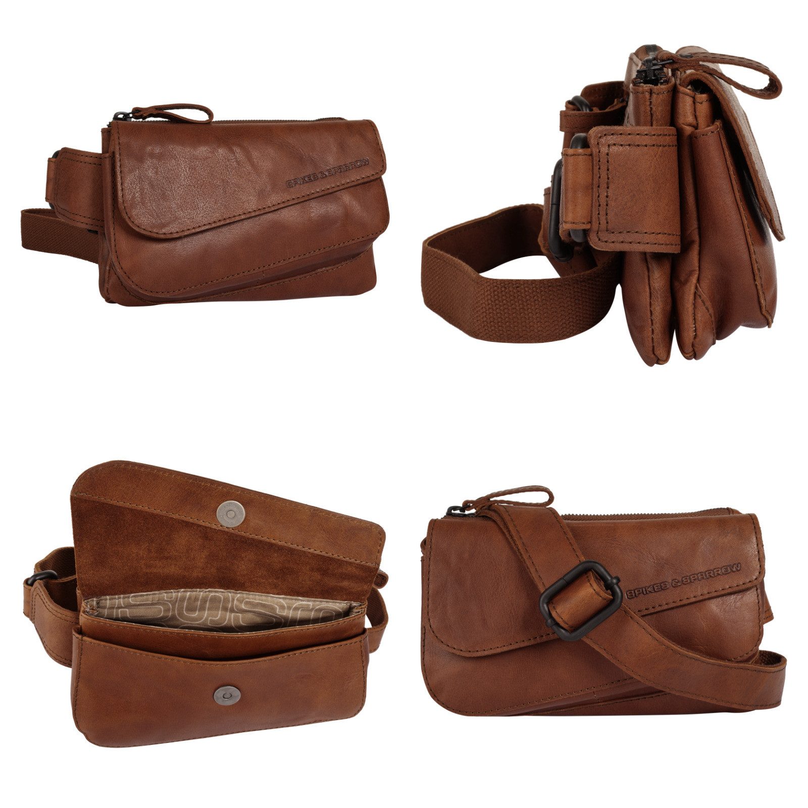 Spikes & Sparrow Heuptas echt leder