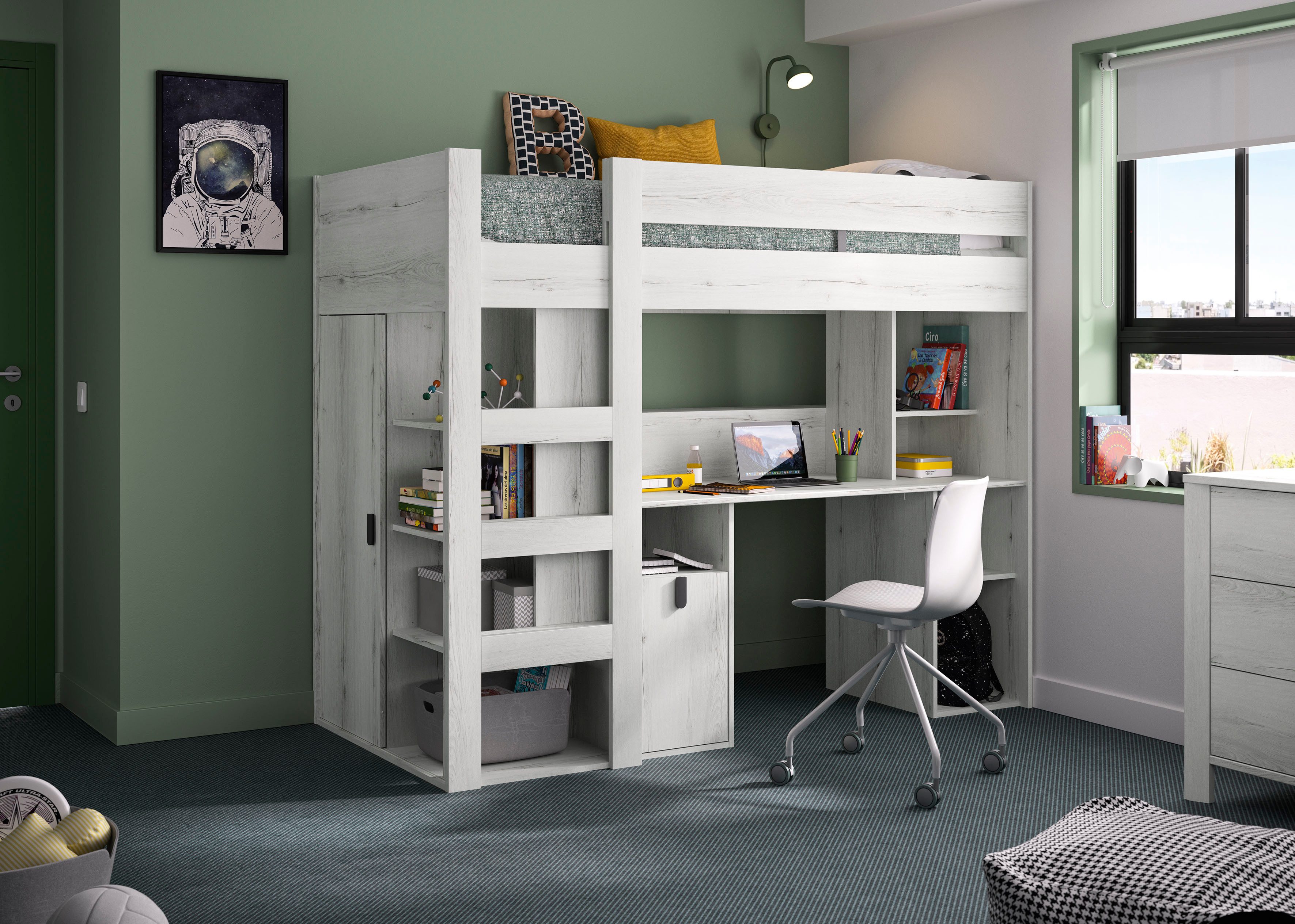 Gami Hoogslaper Lugano All-in-one bed