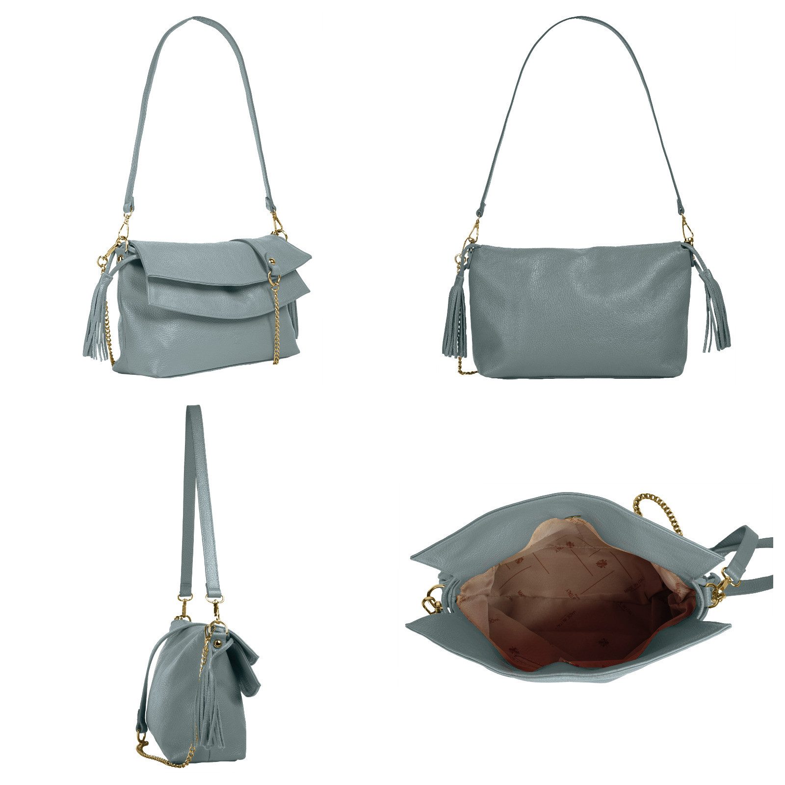 Samantha Look Schoudertas echt leer, made in italy