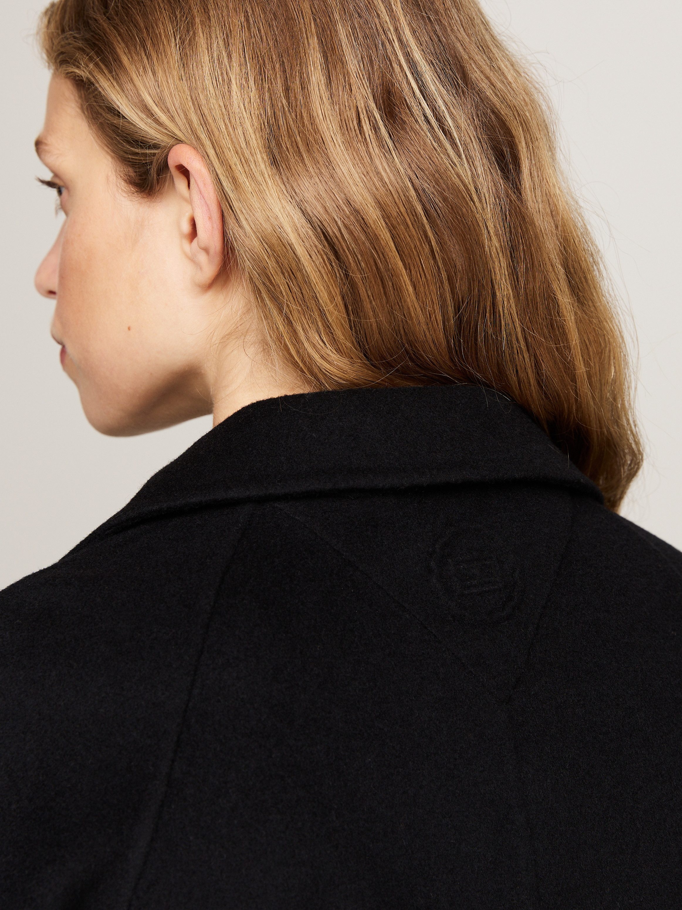 Tommy Hilfiger Korte jas REG DF WOOL BELTED COAT