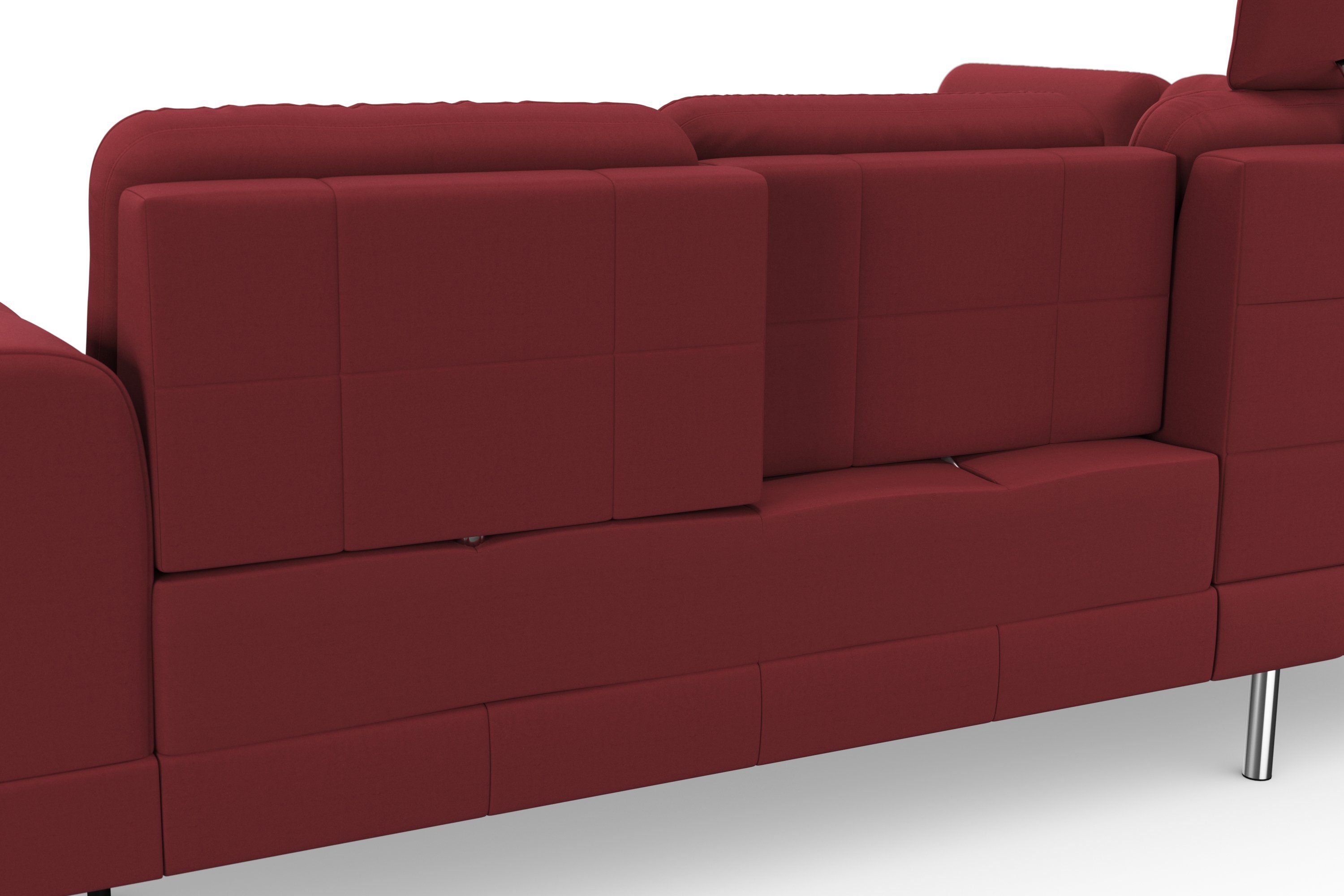 sit&more Hoekbank Bendigo L-vorm inclusief zitdiepteverstelling, bodemvrijheid 15 cm, in 2 pootkleuren