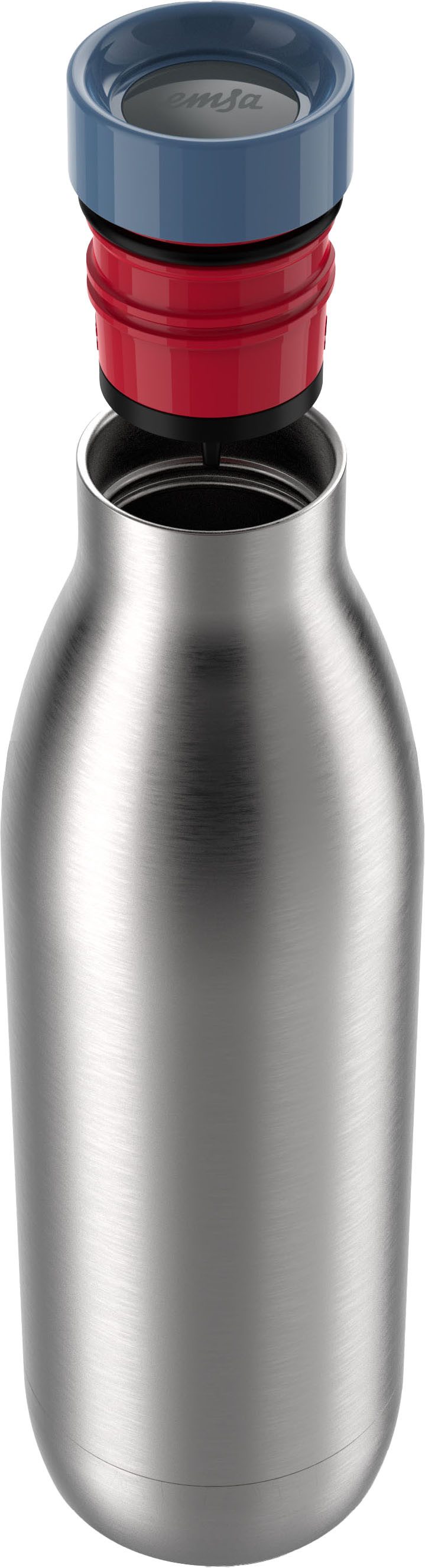 Emsa Thermosfles Bludrop Eco 0,7 liter, lekvrij, 24 uur koud, 12 uur warm, vaatwasmachinebestendig (1-delig)