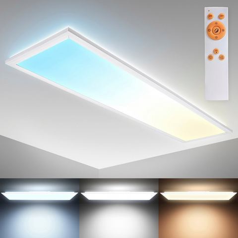 B.K.Licht Led-plafondlamp BK_PL1496 LED Deckenlampe, Dimmbar, LED Panel mit Fernbedienung