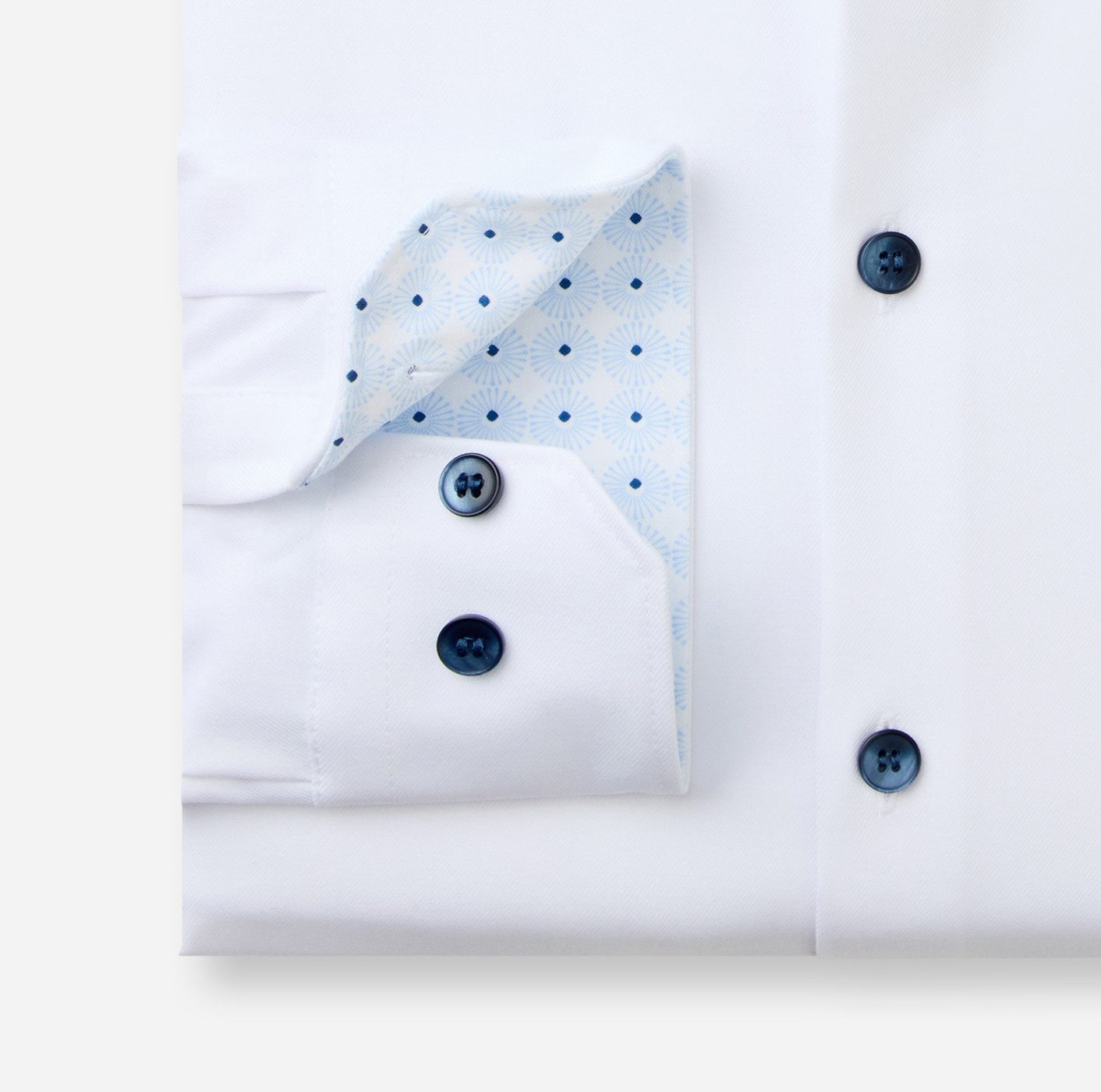 OLYMP Businessoverhemd No. Six 24/Seven super slim Manchet en kraag binnenkant contrasterend gemusterd