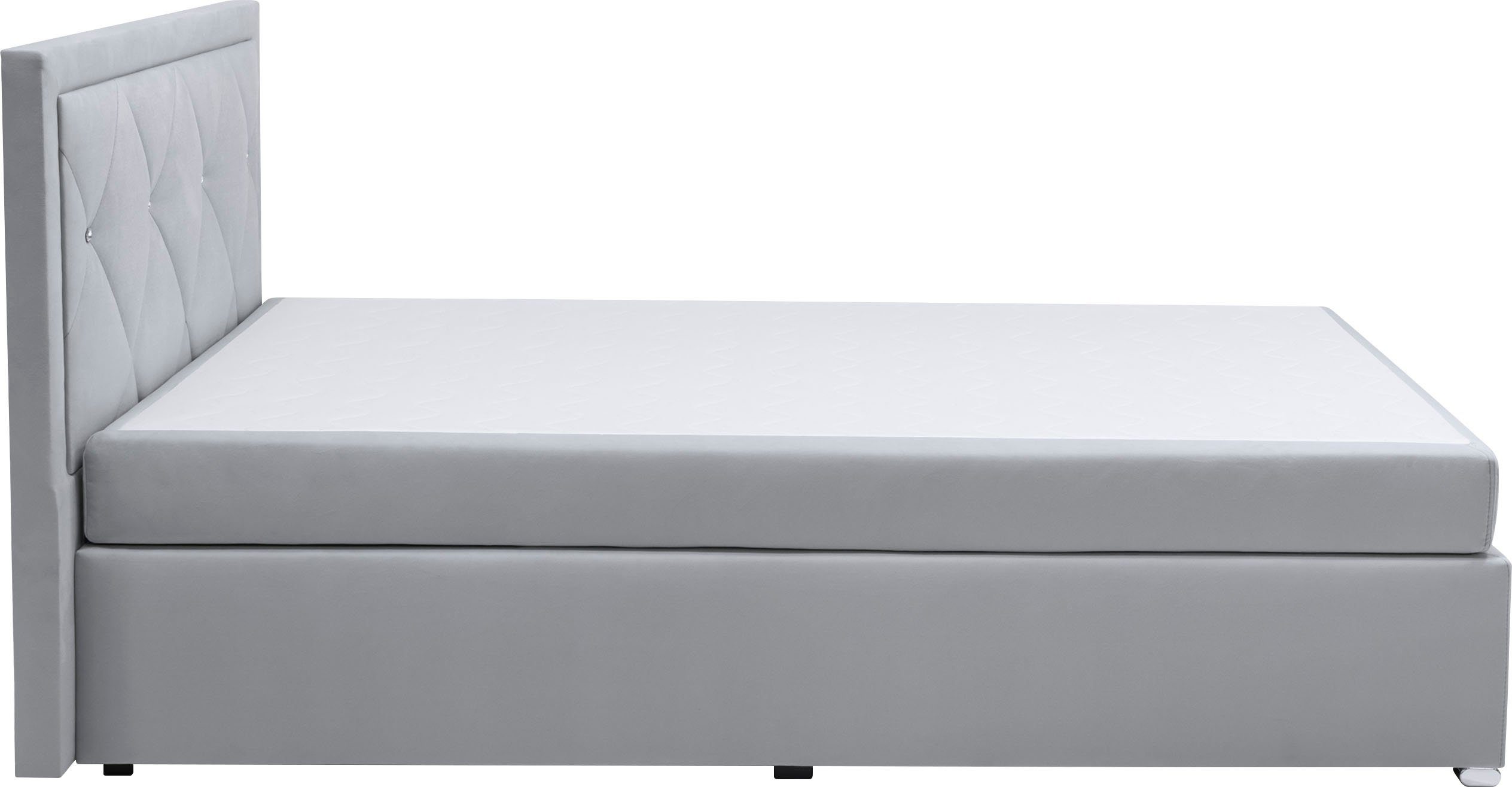 Leonique Boxspring Alfie, bestseller, optioneel met bedlade met strassteentjes in het hoofdbord, h2, h3 en h4 ter keuze