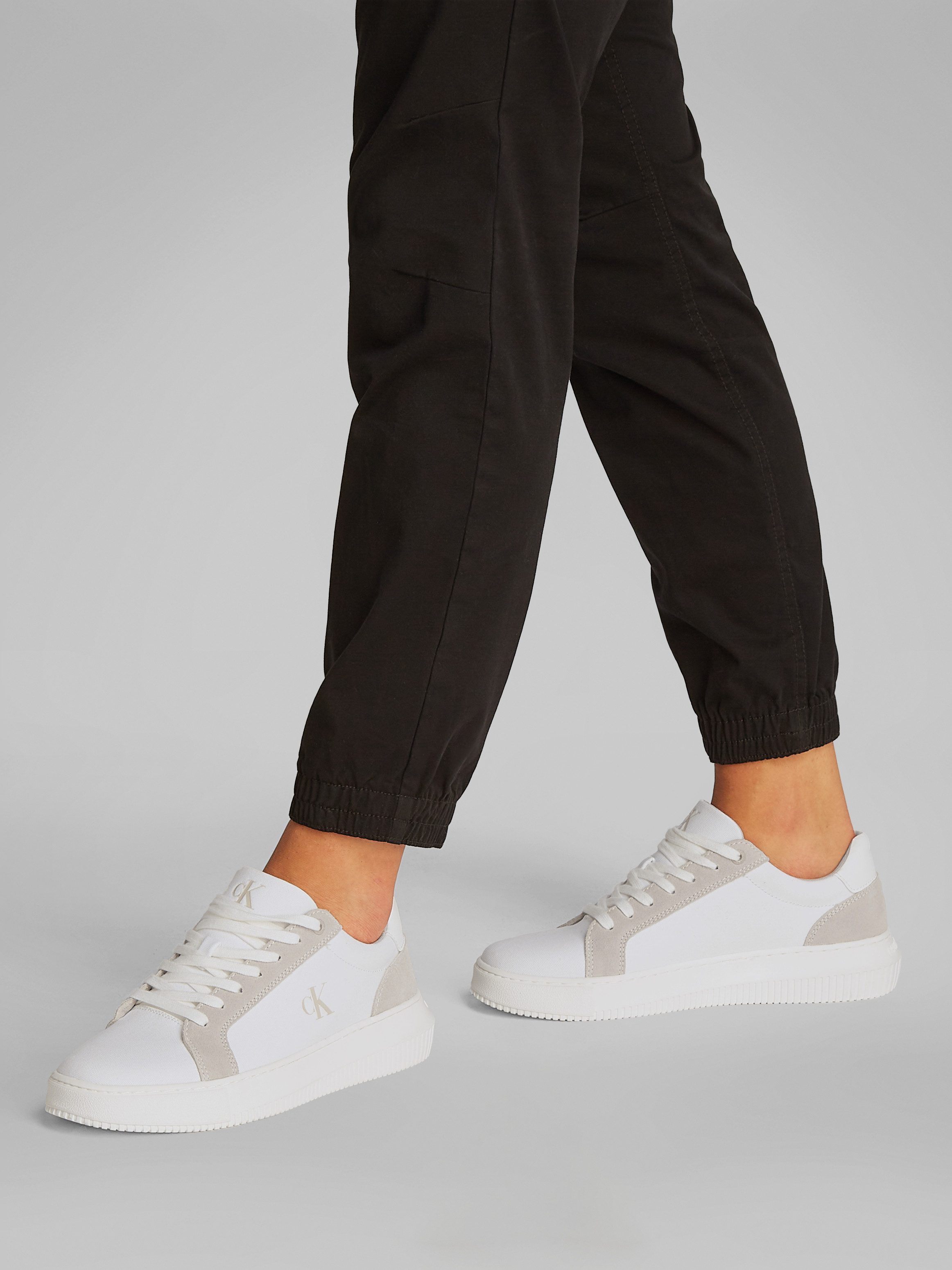 Calvin Klein Sneakers CHUNKY CUPSOLE MG CANVAS , halfschoen, veterschoen, vrijetijdssneaker met zij ck-logo