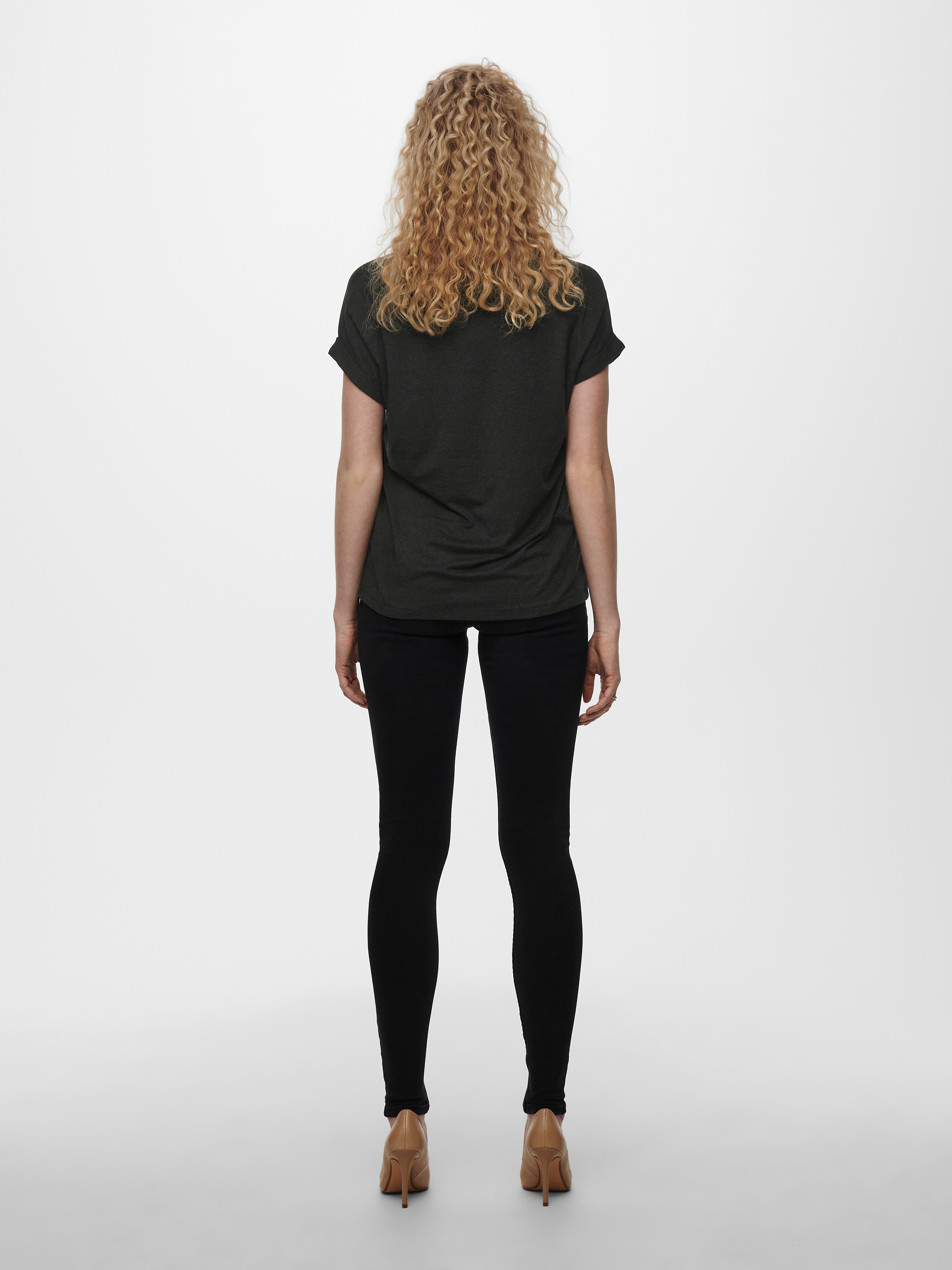 Only T-shirt ONLMOSTER – T-shirt met gemêleerde look en elastisch materiaal