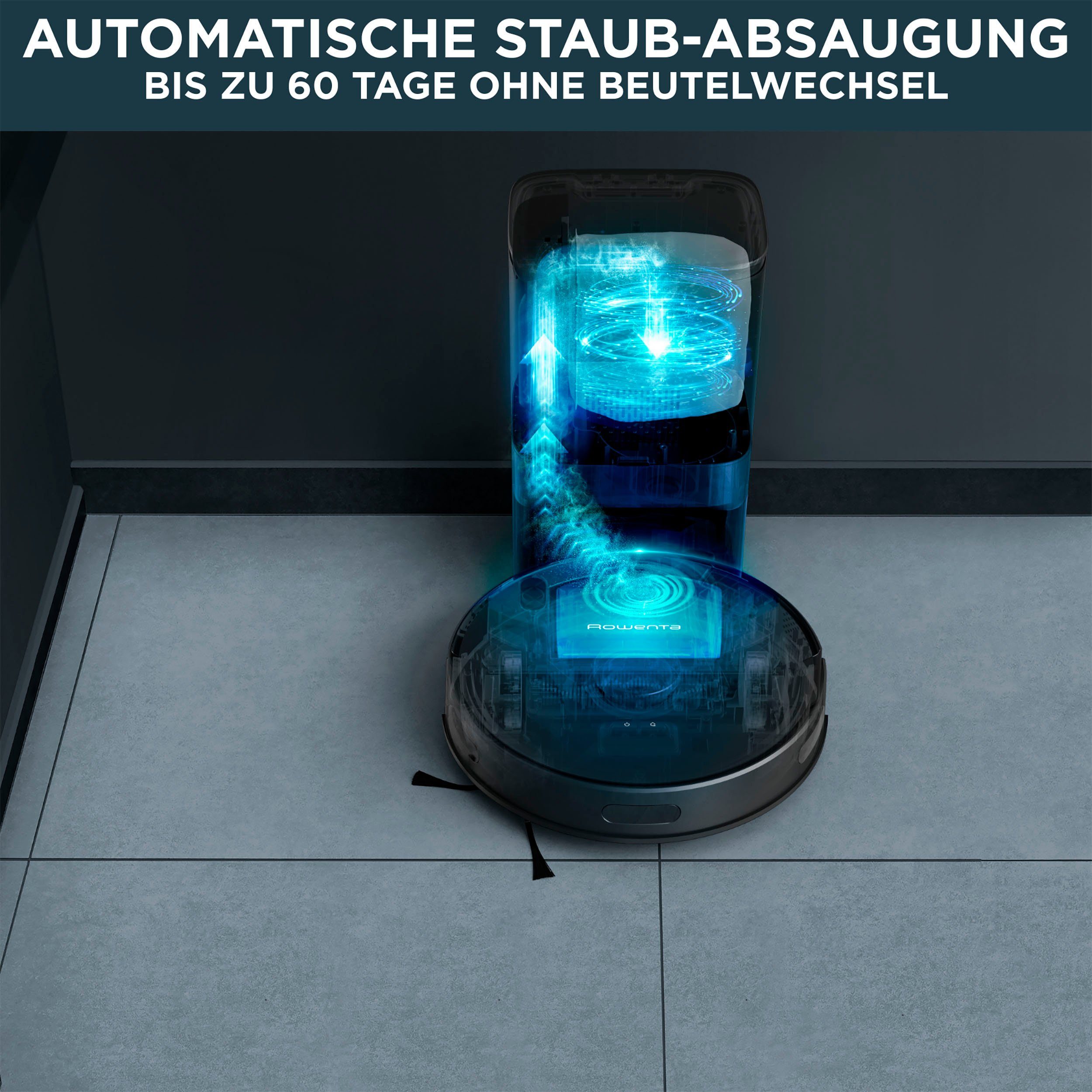 Rowenta Robotstofzuiger X-Plorer Serie 75+, 4in1 stofzuigerrobot met dweilfunctie, afzuigstation,