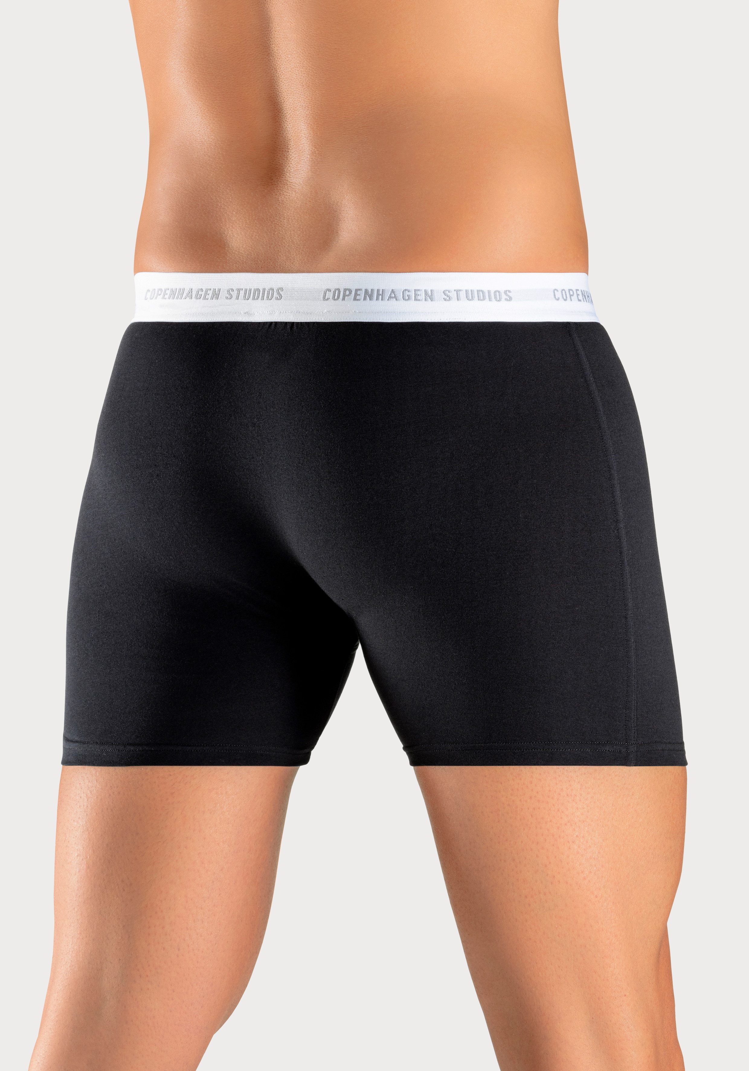 Copenhagen Studios Lange boxershort Boxershorts voor heren met langere pijpen en logo-tailleband (3 stuks)