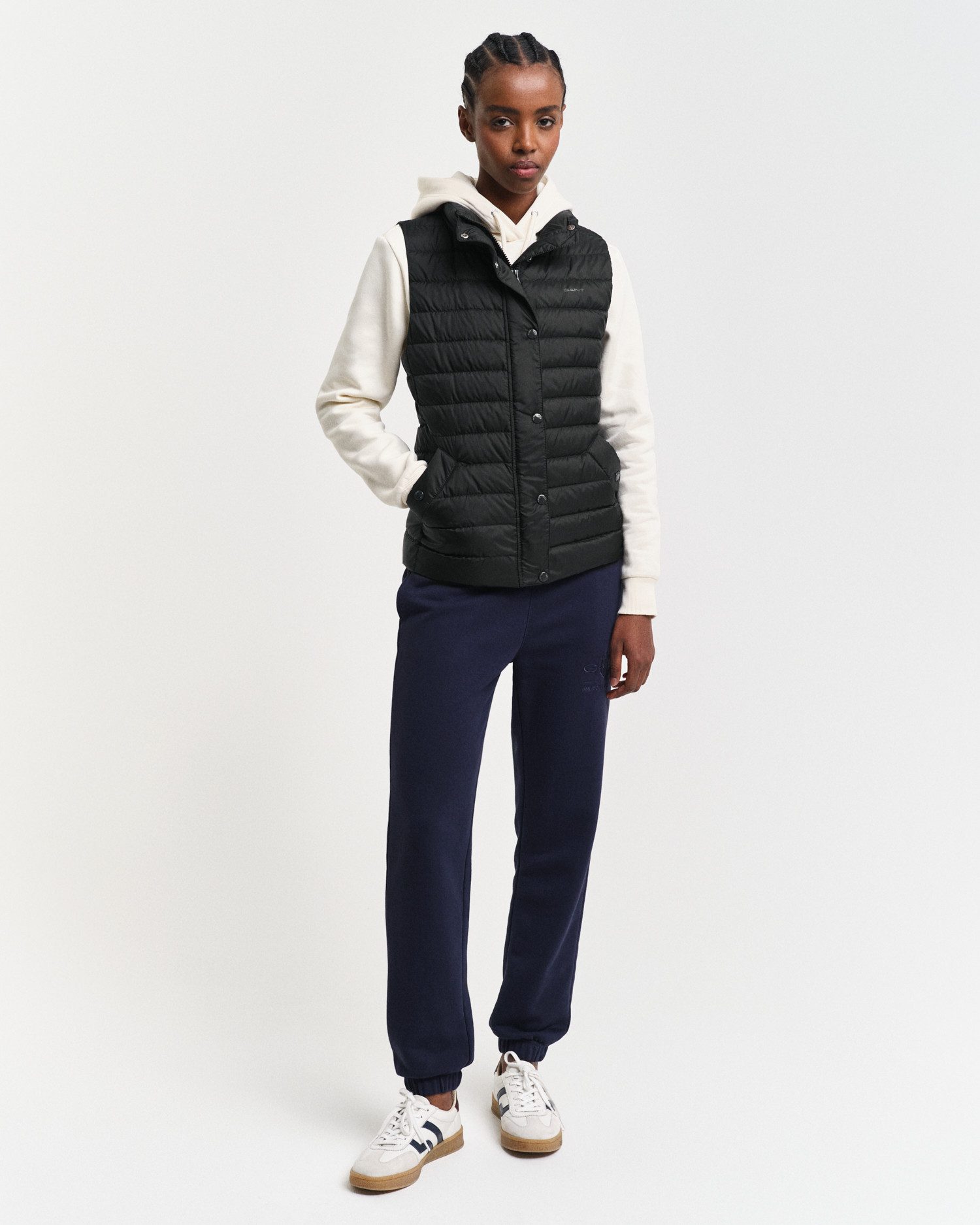Gant Bodywarmer LIGHT DOWN VEST met logoprint op borsthoogte