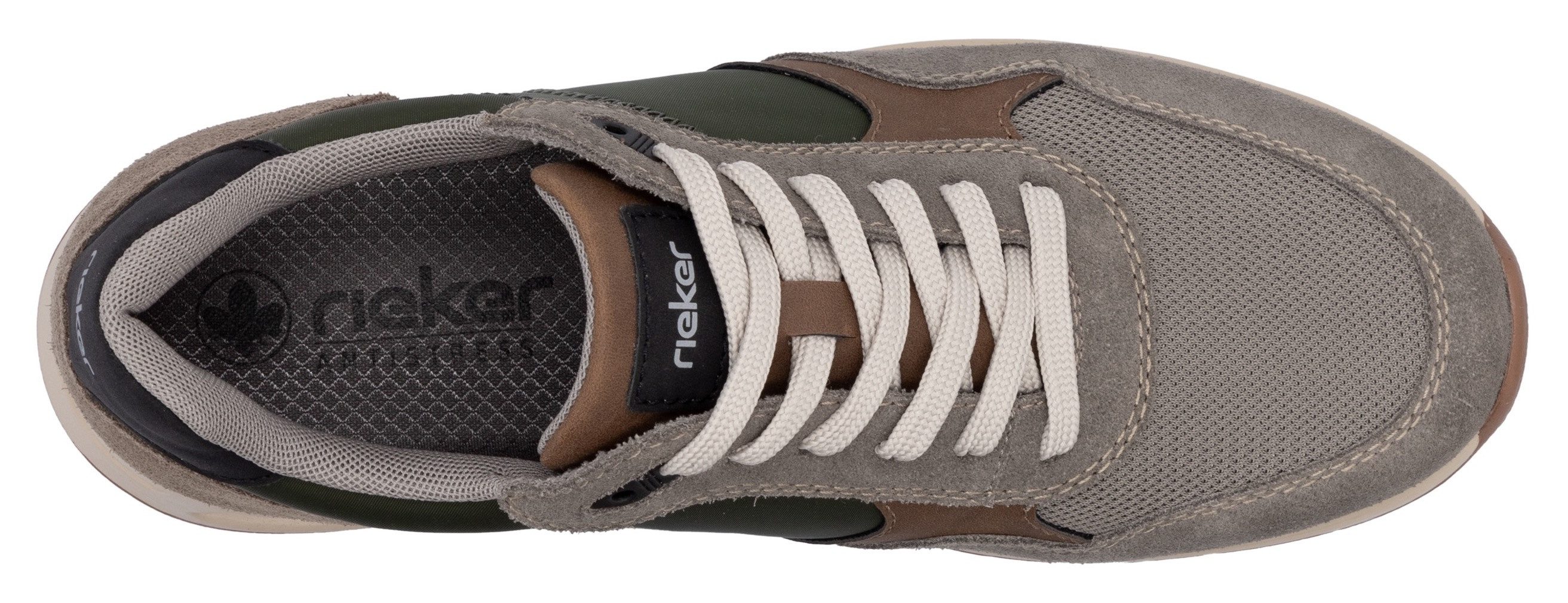 Rieker Sneakers veterschoen, lage schoen, vrijetijdsschoen met gepolsterde schachtversteviging