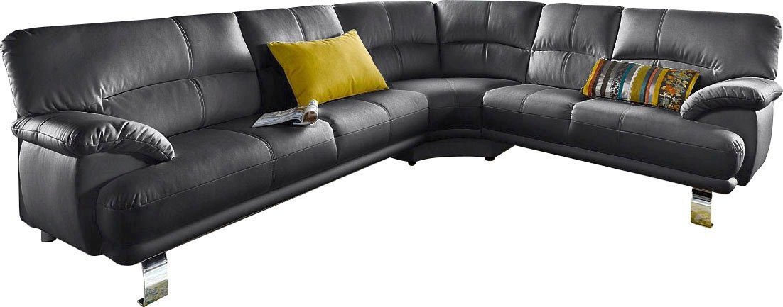 TRENDMANUFAKTUR Hoekbank Cecilia in Italiaans design, modern en comfortabel, L-vorm