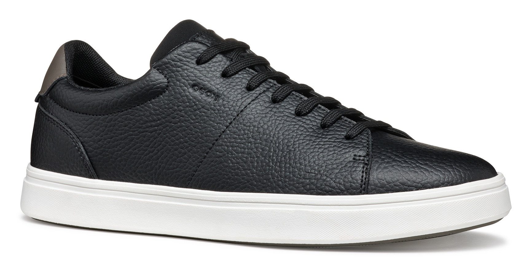 Geox Sneakers U BALTMOORE , retro sneaker, veterschoen met contrasterende hiel heren veterschoenen maat 43 EU zwart