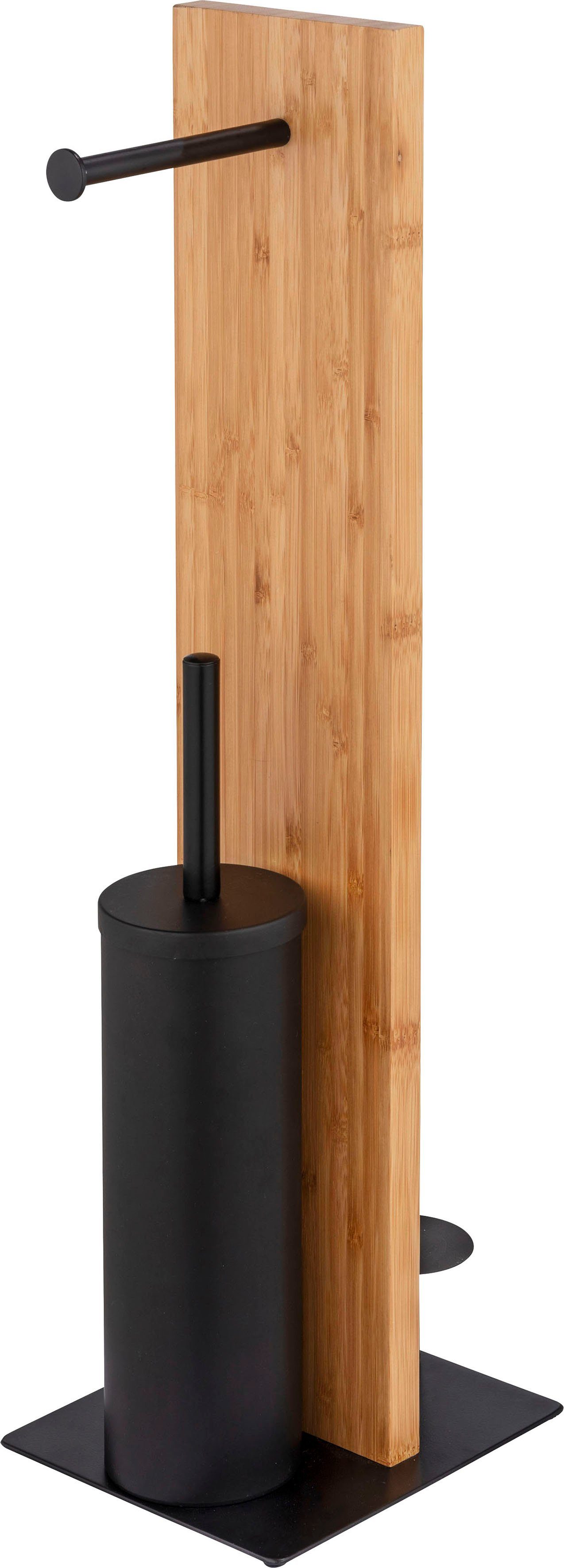 WENKO Toiletset Lesina bamboe, met silicone-borstelkop