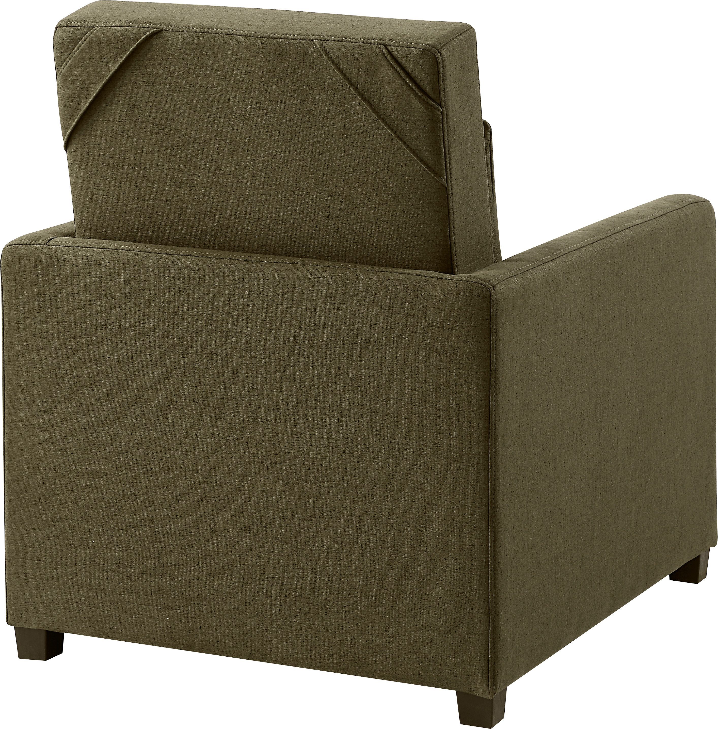 ATLANTIC home collection Relaxfauteuil Jerry met slaapfunctie, als logeerbed en inclusief kussens