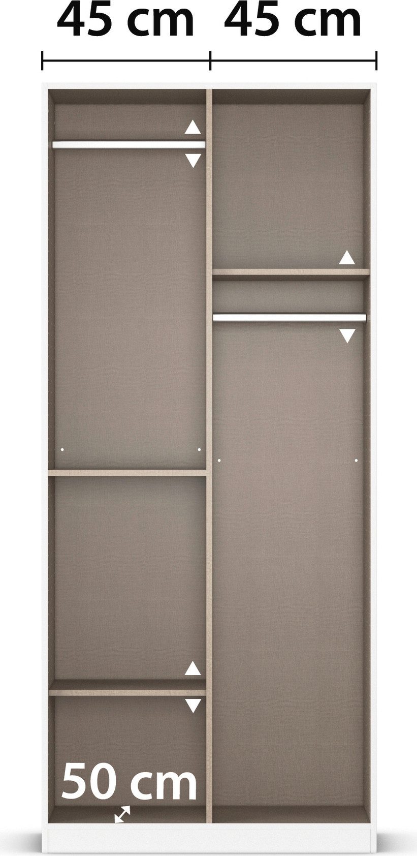 rauch Draaideurkast Kledingkast kast garderobe MAIKA met decor-front 2 lades, in verschillende breedtes, hoogtes, kleuren, made in germany