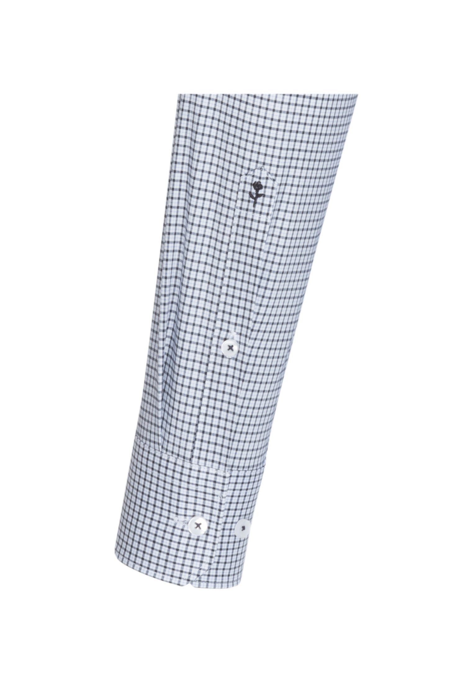 seidensticker Businessoverhemd Regular lange mouwen button-downkraag ruit