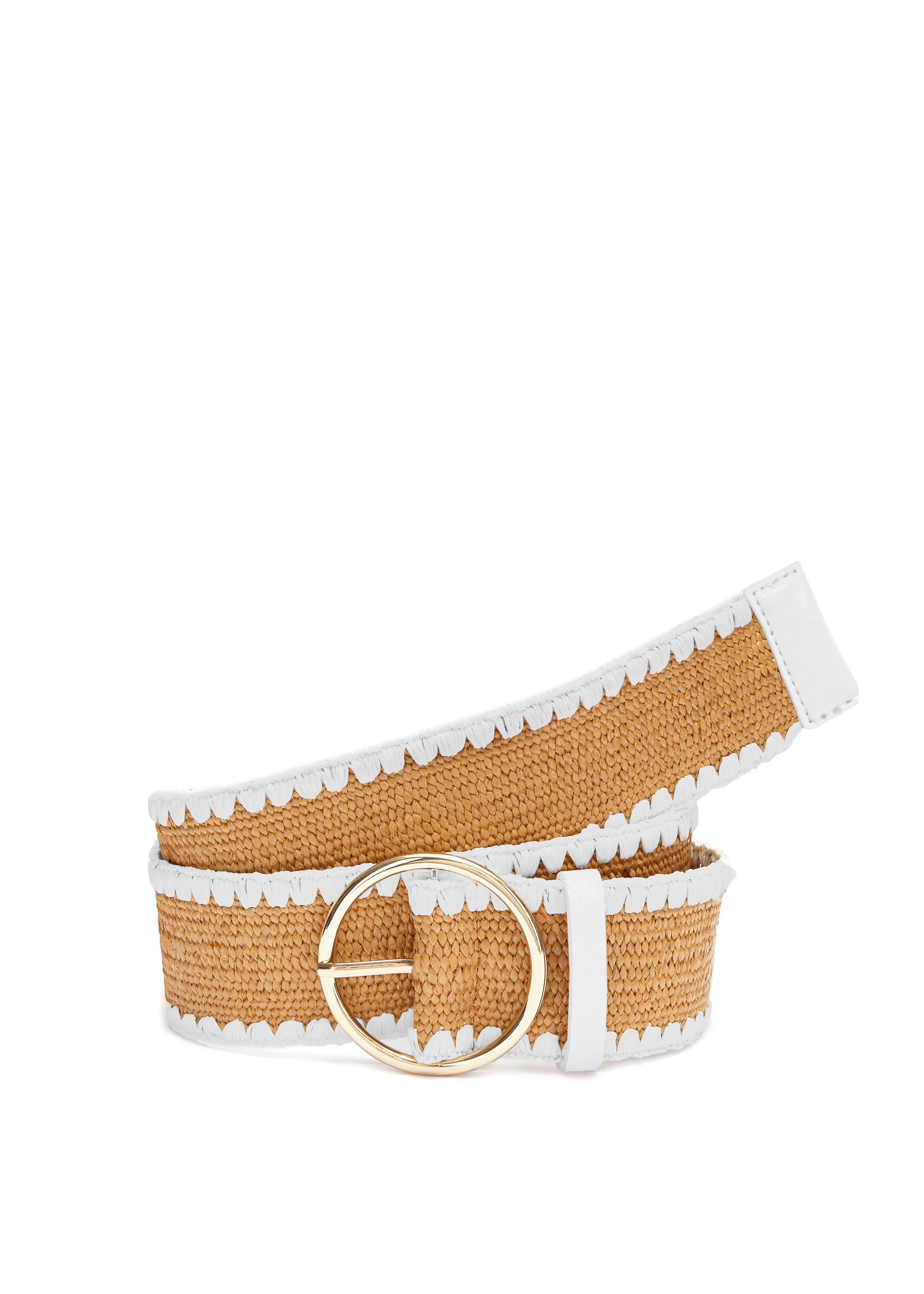 Lascana Tailleriem Stretch riem elastische riem in bamboe-look voor jurk & overall dames taille riemen maat 85 bruin