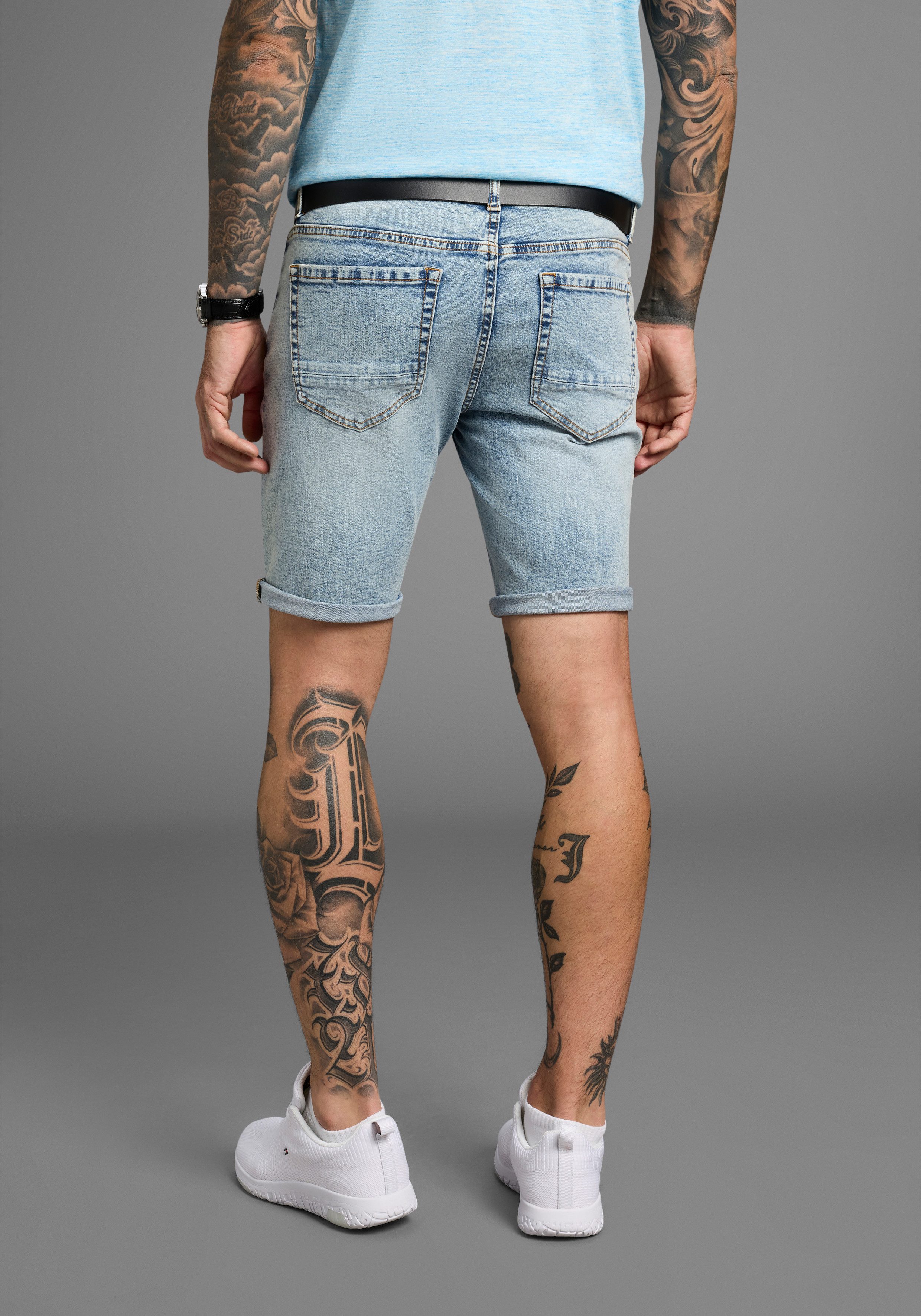 Bruno Banani Jeansshort Hutch-Shorts lage taillehoogte
