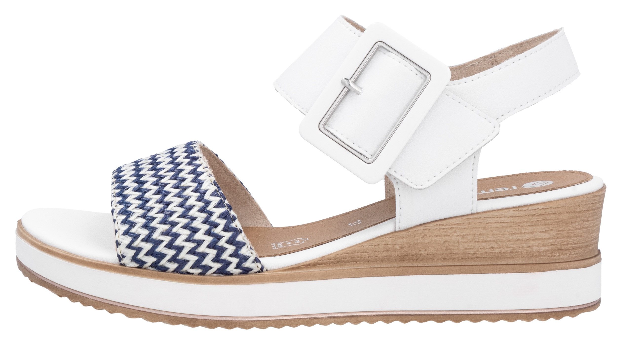 Remonte Sandaaltjes ELLE-Collection , zomerschoen, sandaal, comfortschoen met klittenband onder de siergesp