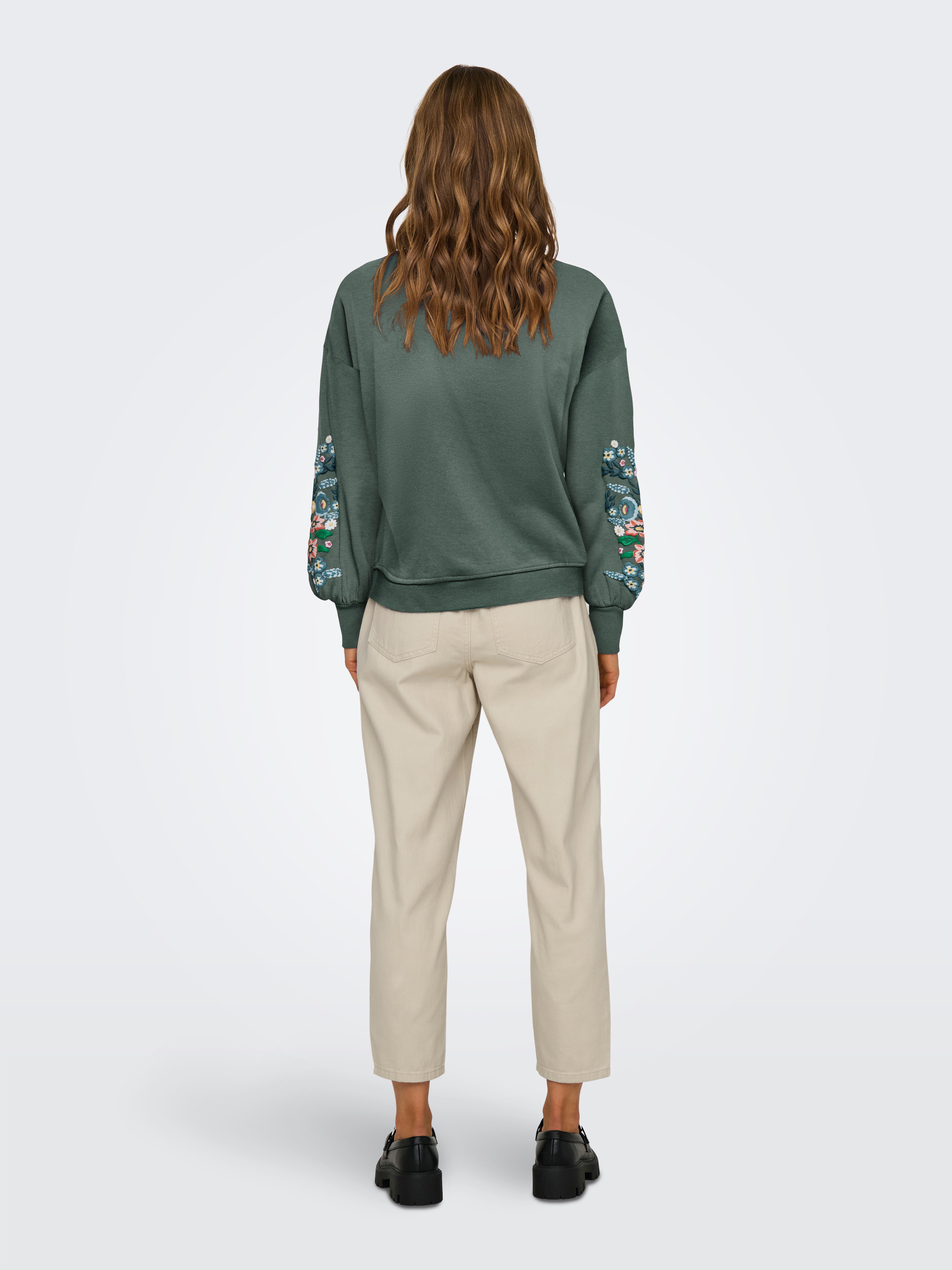 Only Sweatshirt ONLBROOKE L/S O-NECK FLOWER SWT