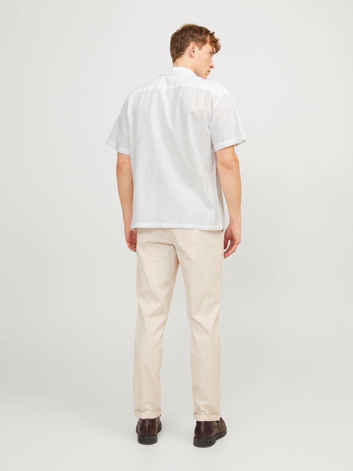 Jack & Jones Overhemd met korte mouwen JJESUMMER RESORT LINEN BLEND SHIRT SS SN