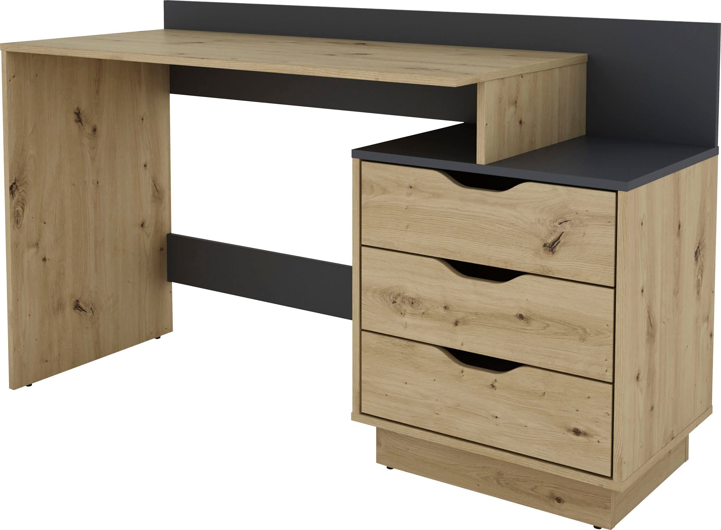byLIVING Bureau Bern, modern pc-bureau met veel bergruimte, breedte 138 cm, rechts of links te monteren