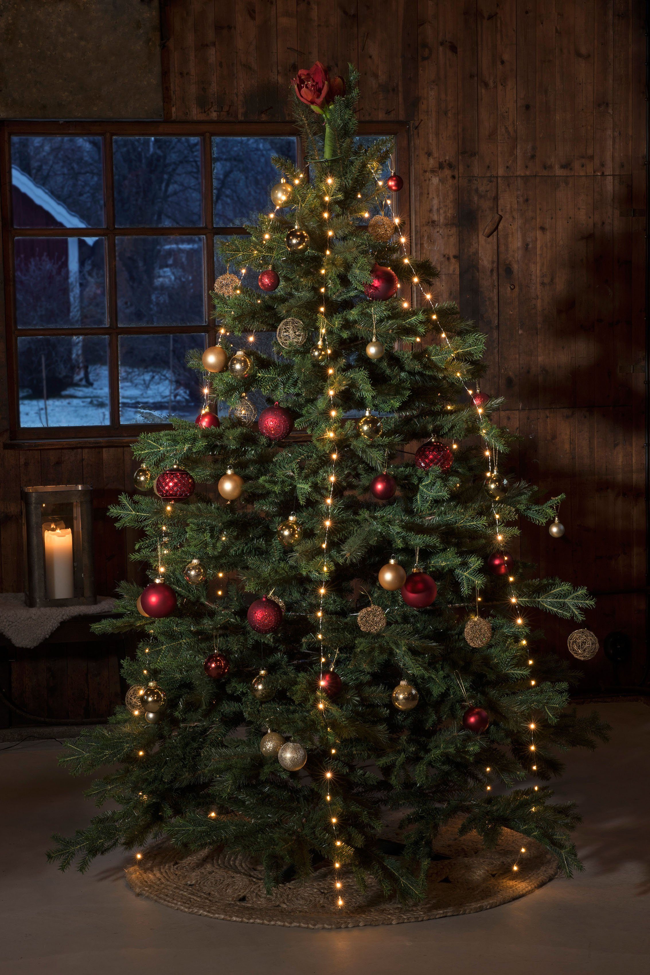 KONSTSMIDE Led-boomverlichting Ledlichtsnoer met ring ø 11, led druppel, 5 strengen à 60 dioden (1 stuk) kerstverlichting zilver(kleur)