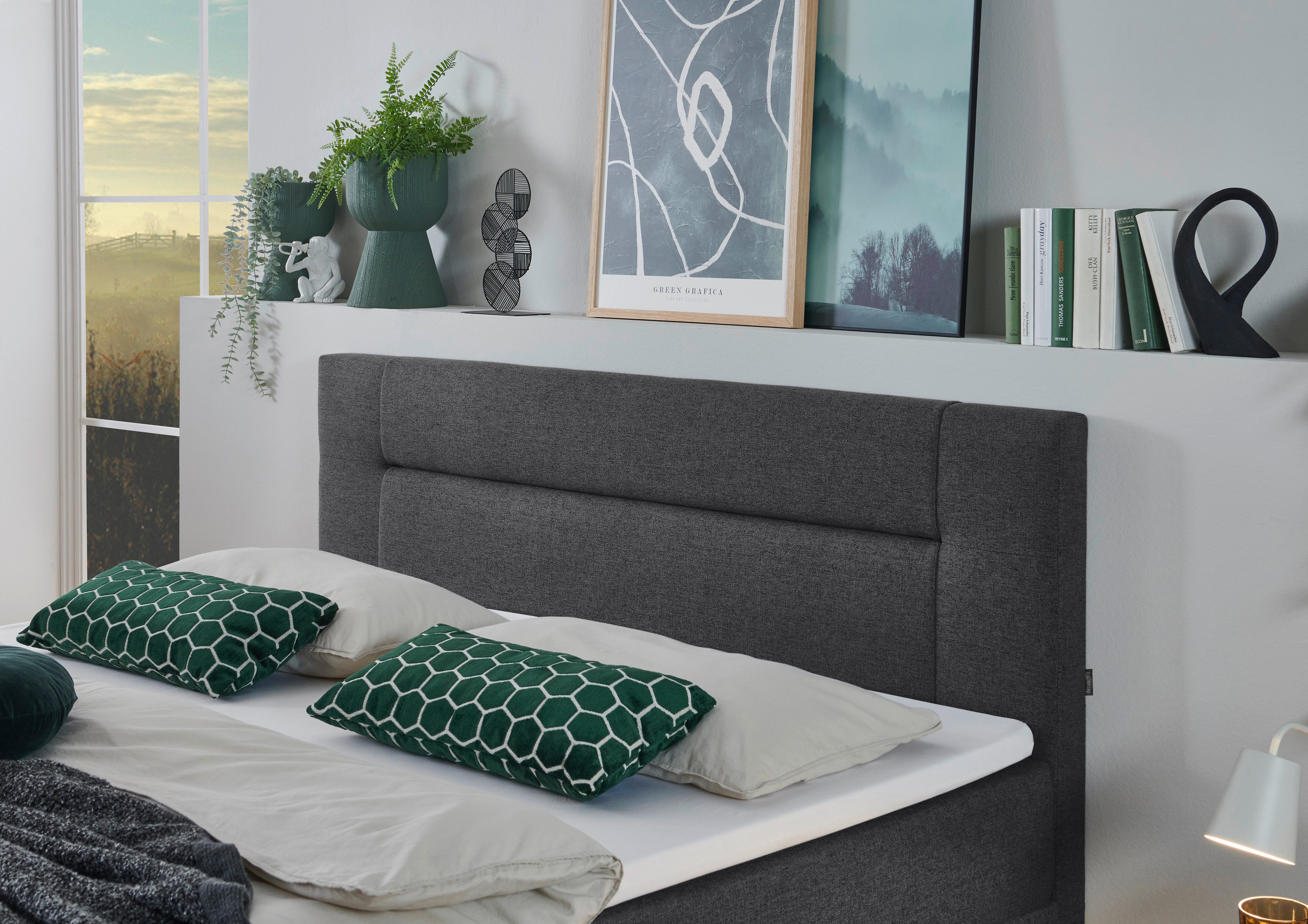 INOSIGN Boxspring Escalon met opbergruimte, inclusief topper beschikbaar in de breedtes 120x200 cm en 180x200 cm
