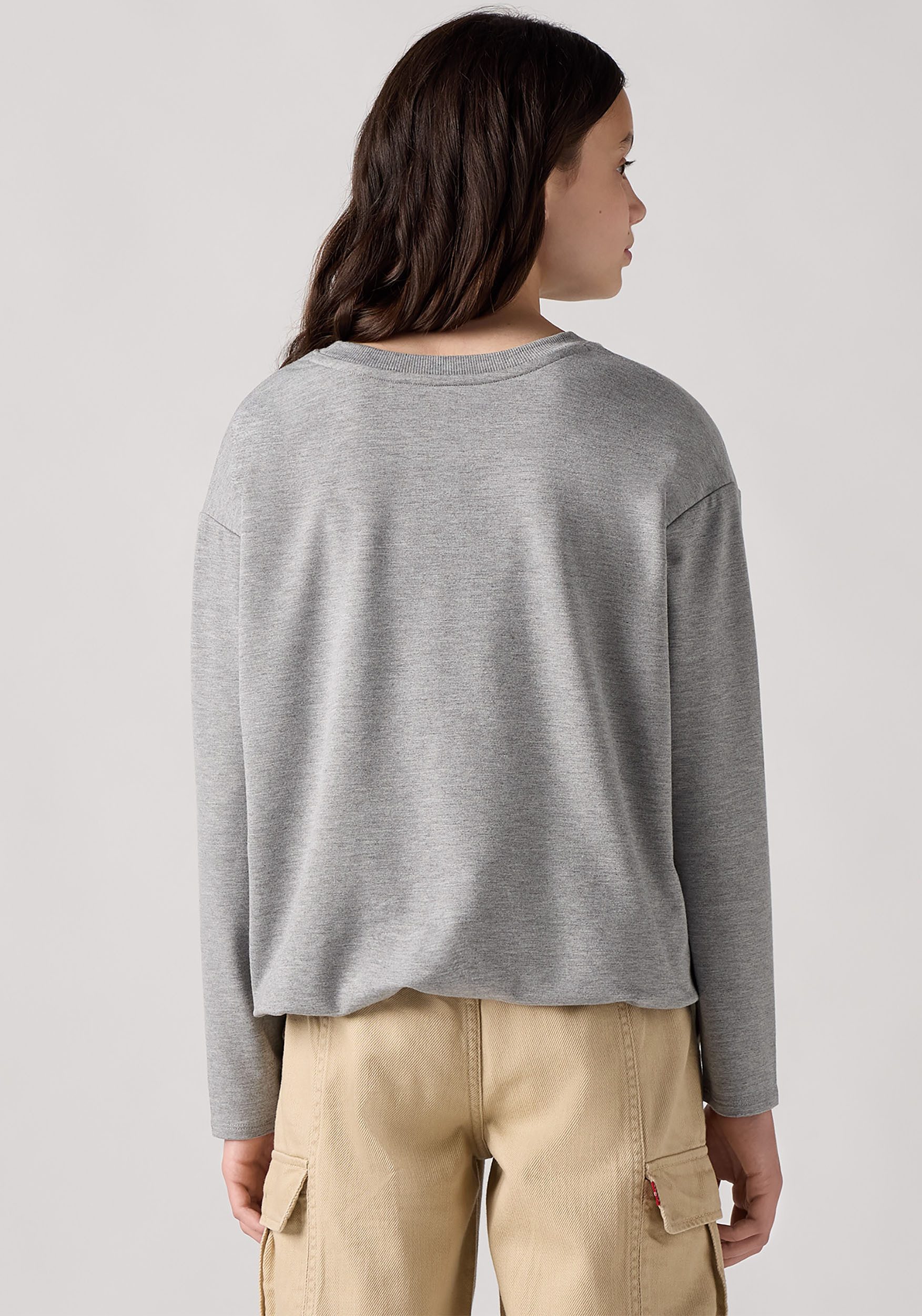 Levi's Kidswear Shirt met lange mouwen LVG WESTERN BUBBLE LS TEE met ballonnenzoom voor meisjes