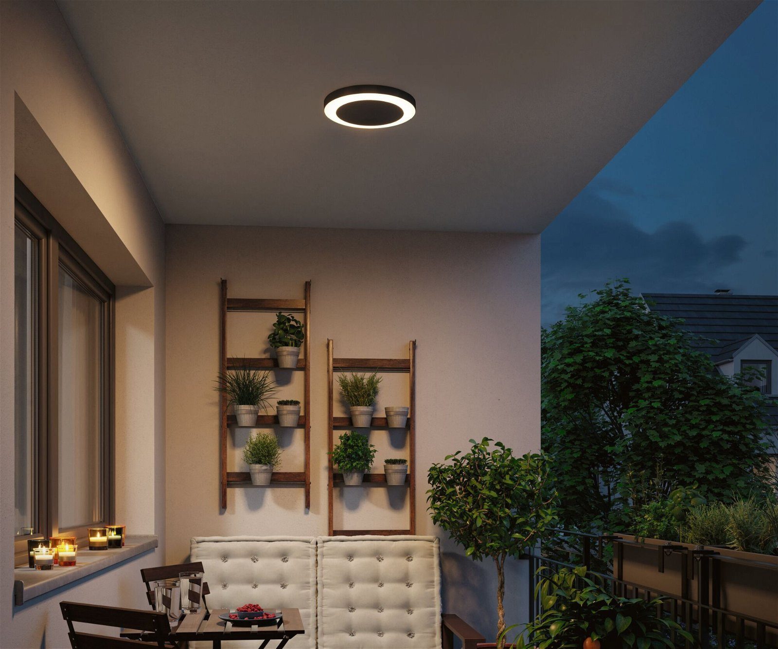Paulmann Led-plafondlamp voor buiten Circula IP44 rond 320mm 3000K 14W 880lm 230V kunststof (1 stuk)