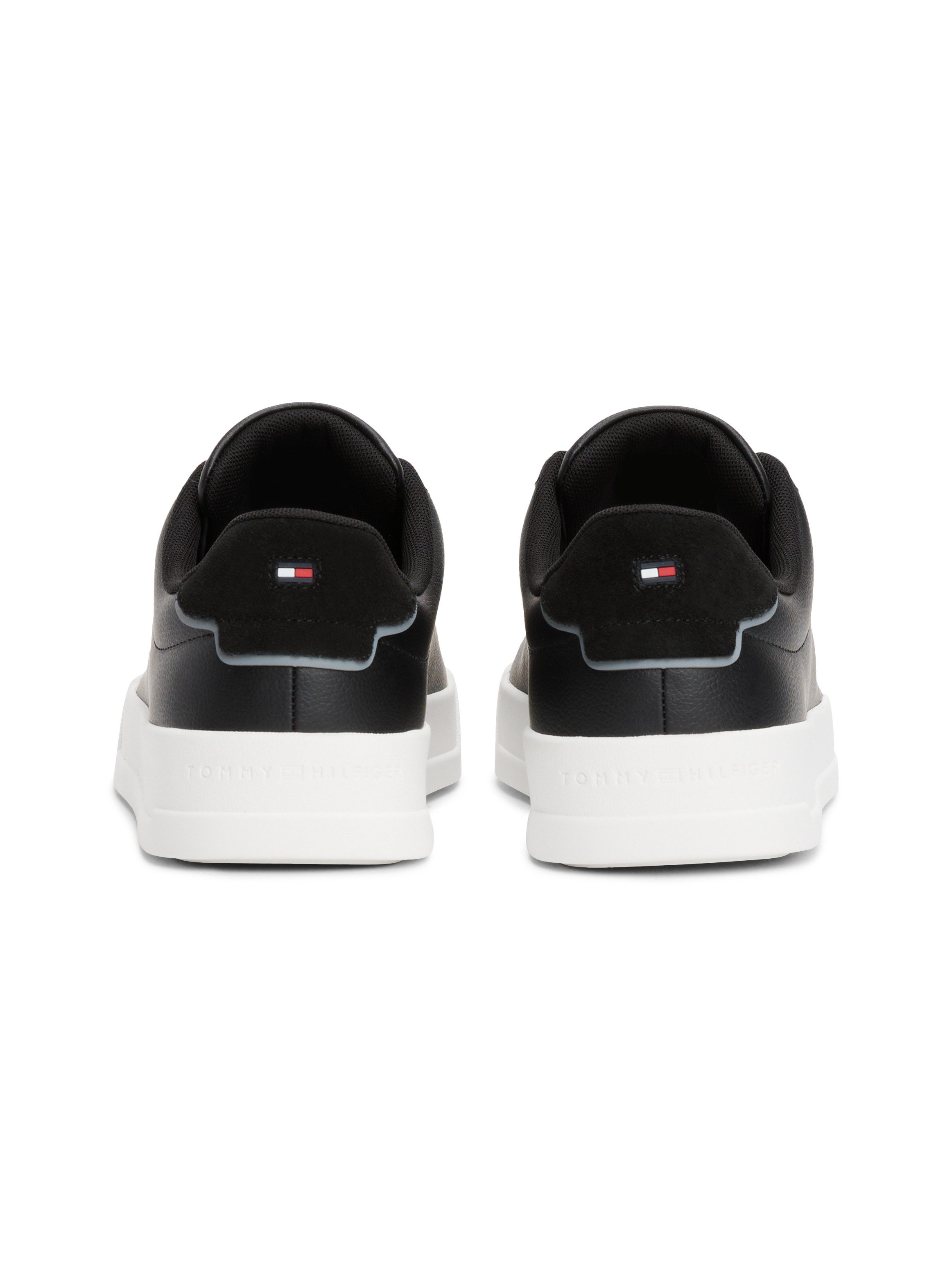 Tommy Hilfiger Plateausneakers TH COURT LTH DETAIL ESS , vrijetijdsschoen, lage schoen, veterschoen met zijlijk logo-opdruk