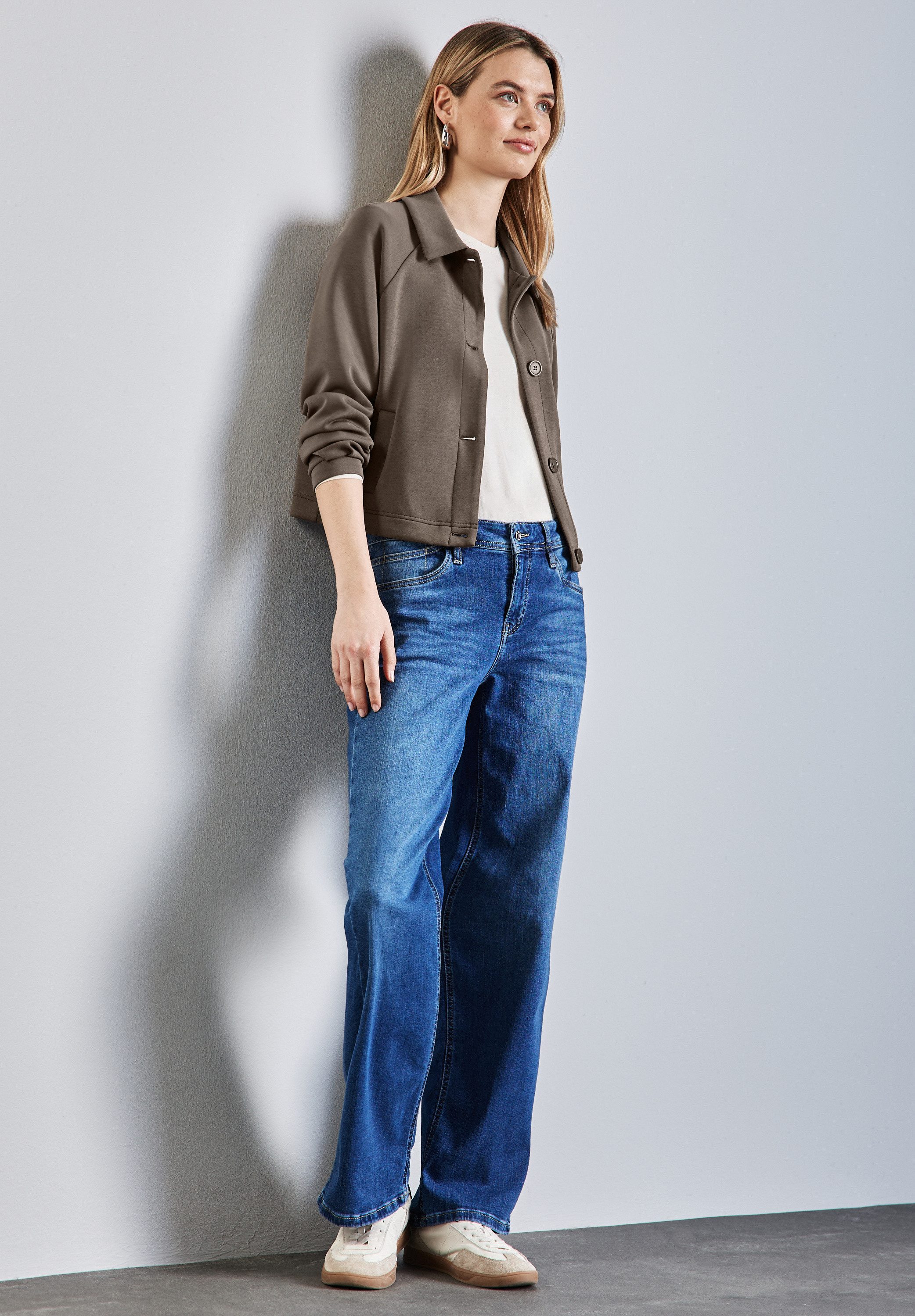 STREET ONE Sweatvest in silk-look