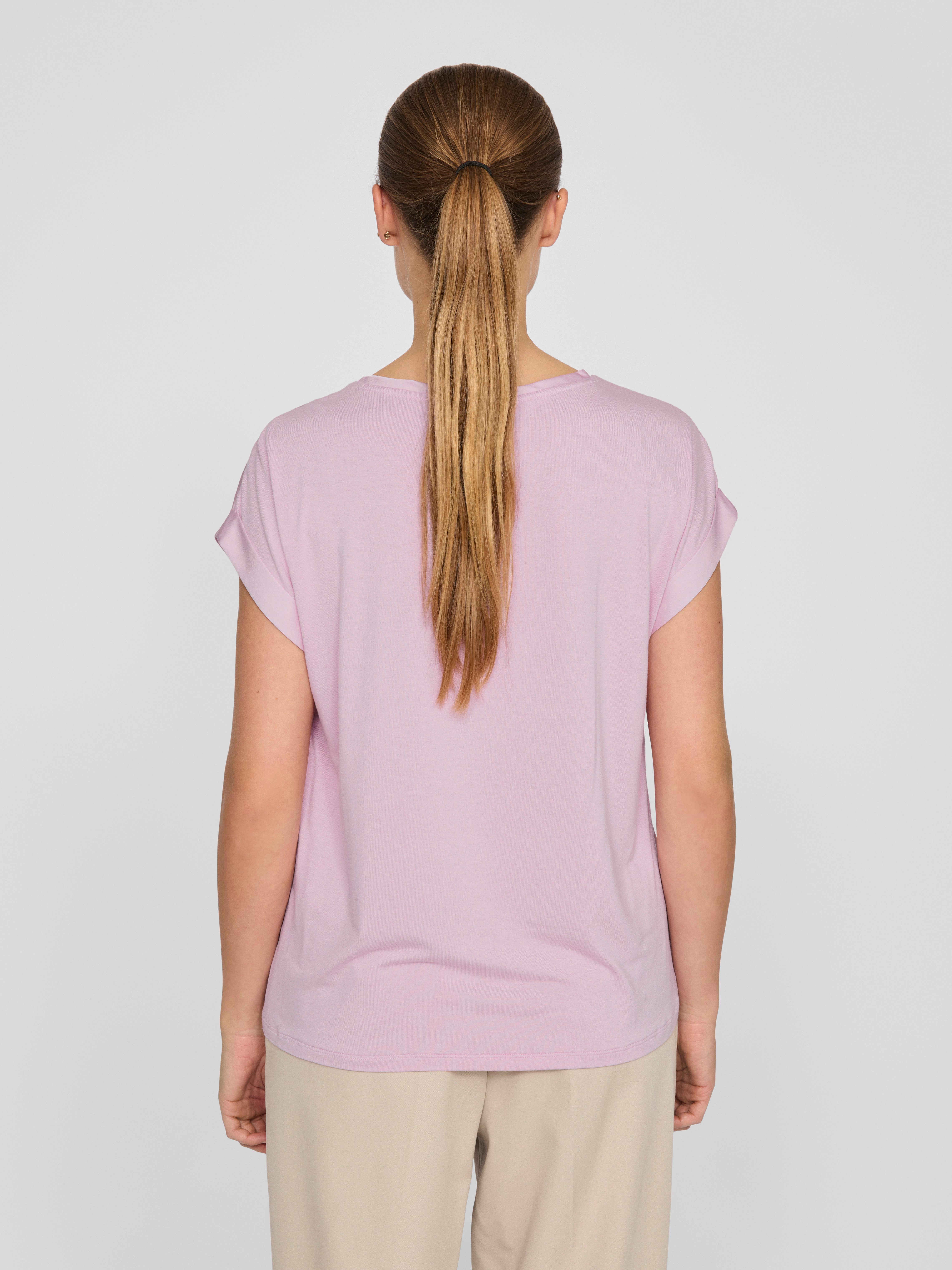 Vila Shirt met korte mouwen VIELLETTE S/S SATIN TOP - NOOS