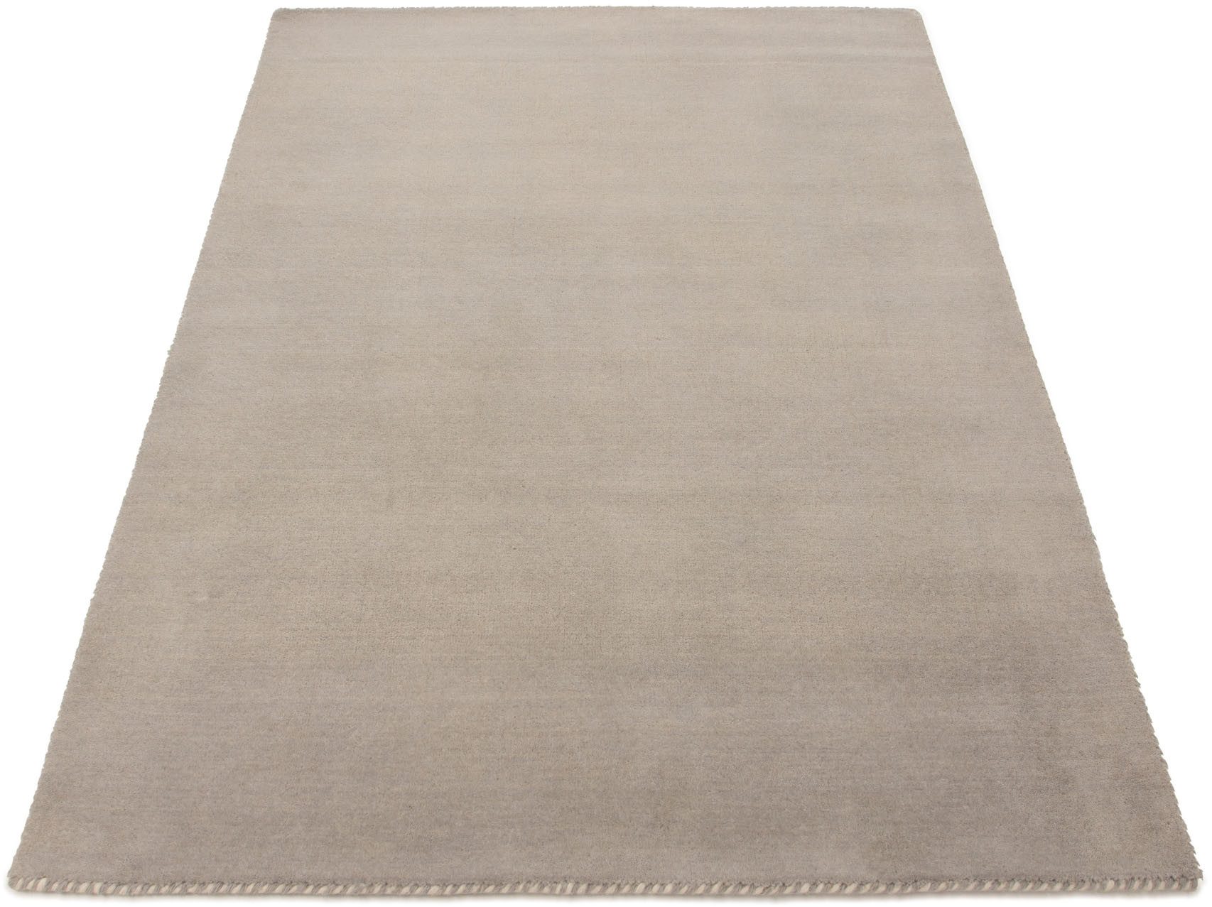 carpetfine Wollen kleed Gabbeh Lola Uni met natuurlijk plantaardig materiaal handgeweven, ook in rond