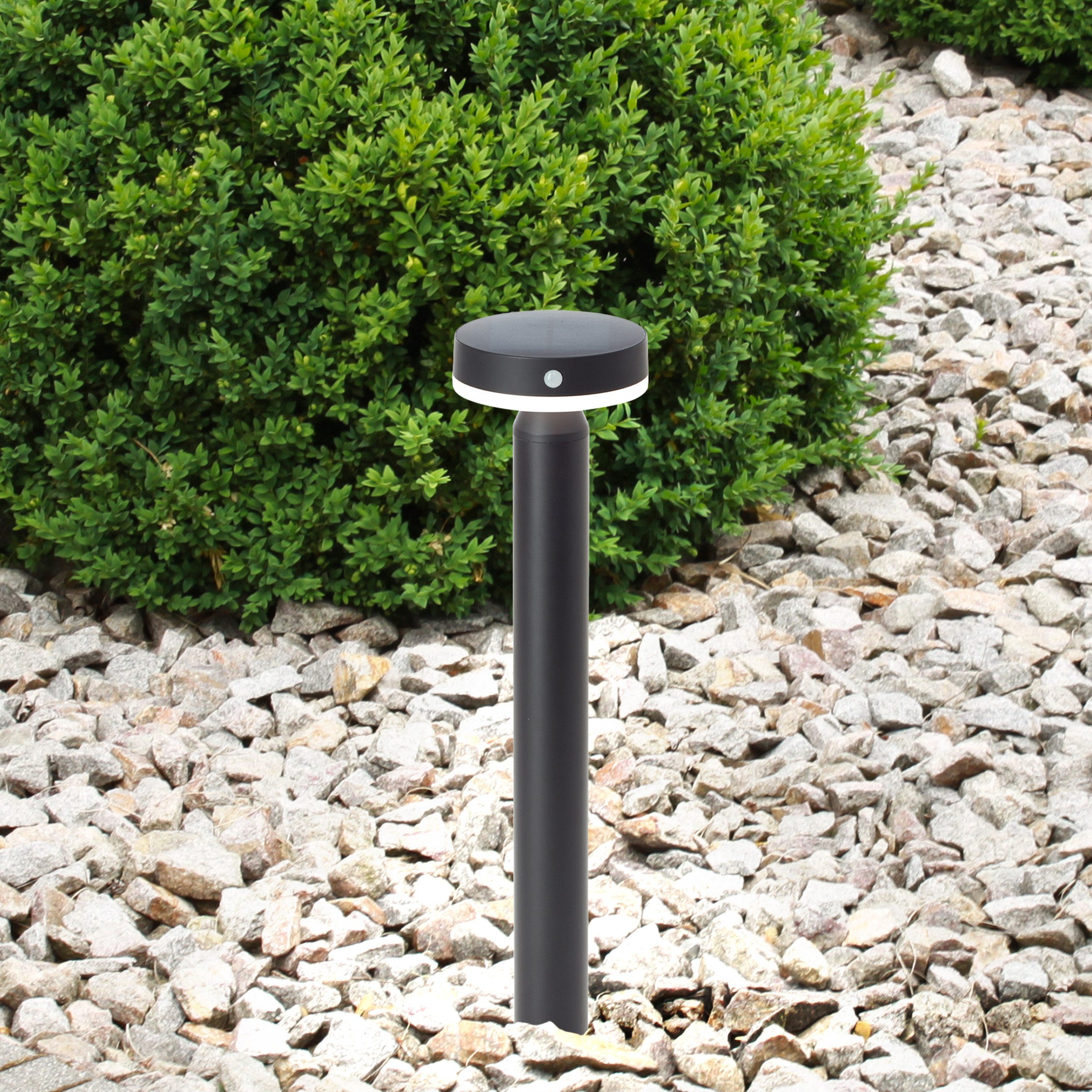 Brilliant Leuchten Led-sokkellamp Magua LED buitenvoetlamp, solar, 50 cm, 350 lm, 4000 K, metaal, zwart (1 stuk)