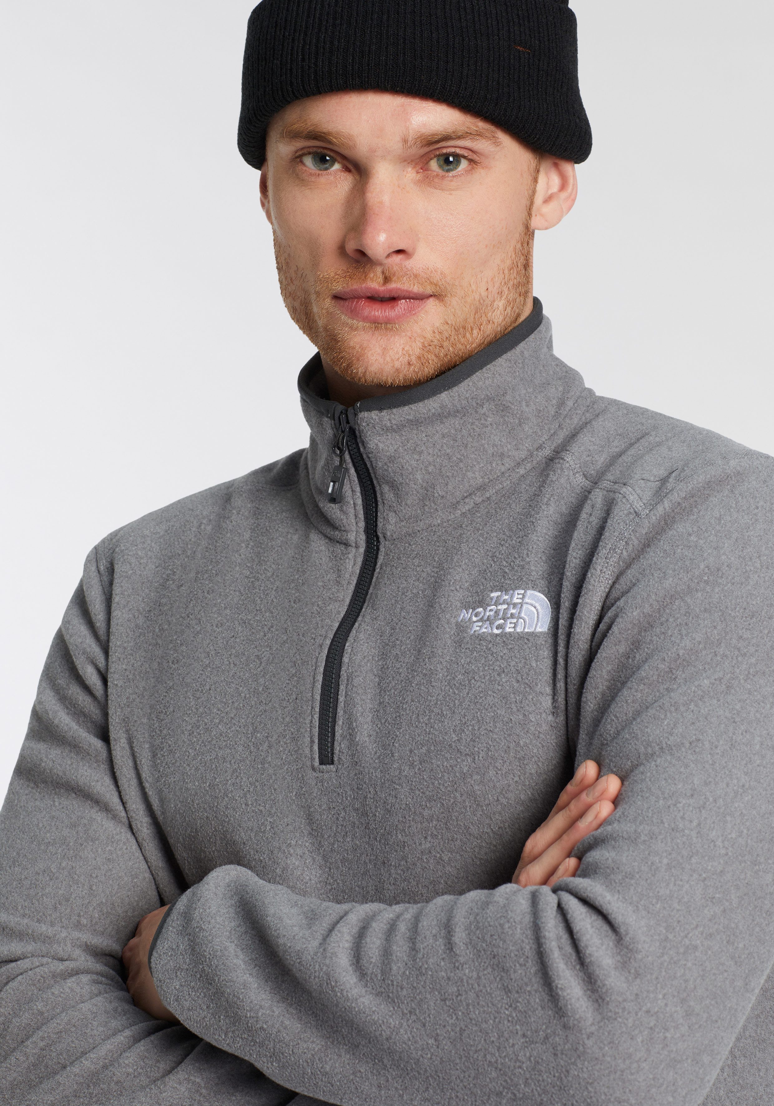 The North Face Fleecetrui M 100 GLACIER 1/4 ZIP - EU met subtiele logo- borduursels (1-delig)