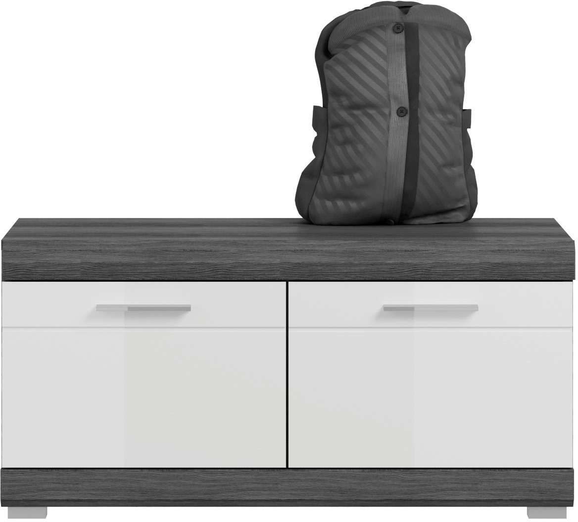 INOSIGN Halmeubelset Siena, Fronten met hoogwaardige groeffrezing, 3-delig, bestaande uit: (3-delig)