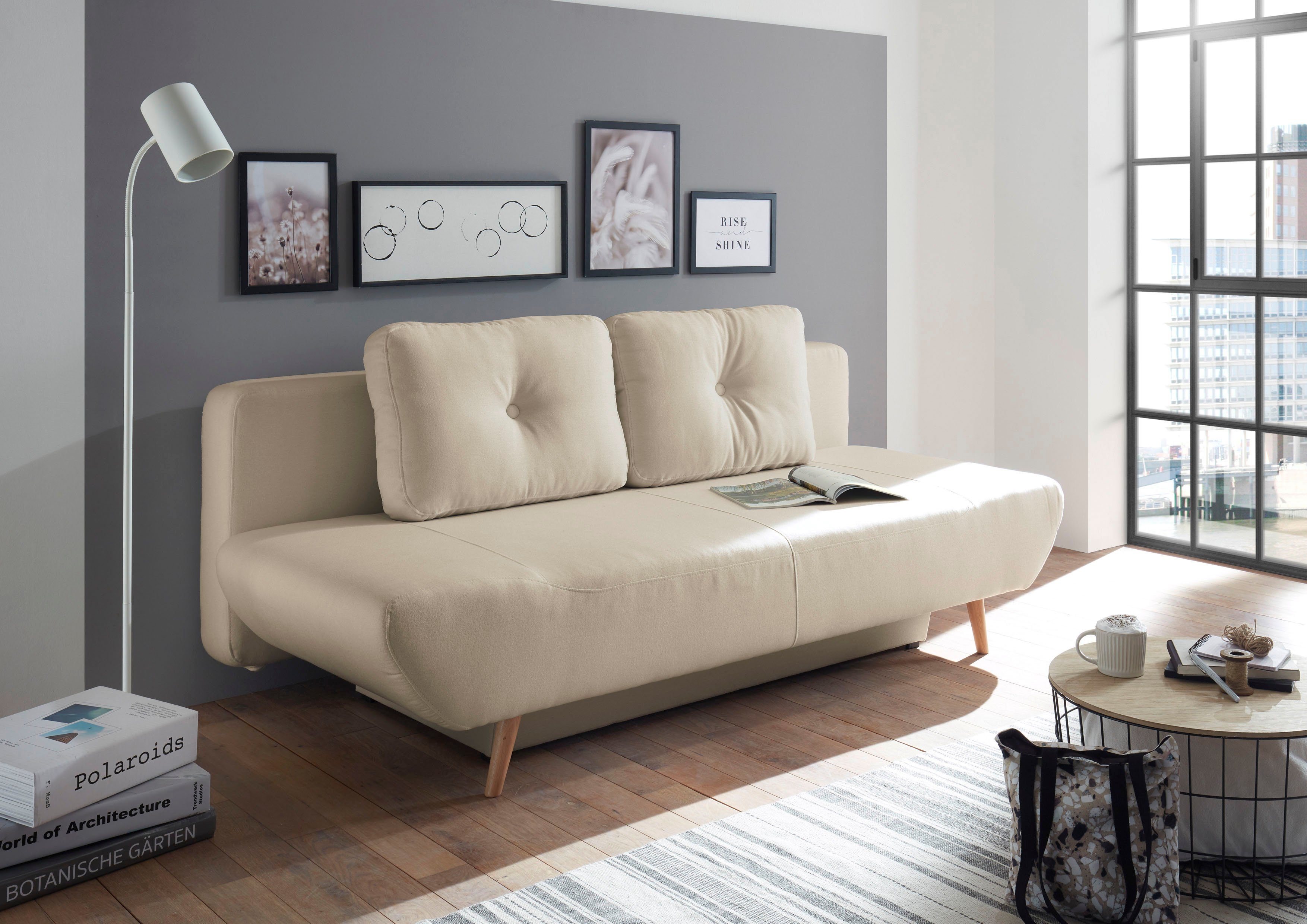 andas Slaapbank Segmon simpel in een comfortabel te bed veranderen, inclusief bedkist